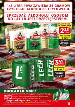 Pogląd oferty "Top Market gazetka" - ważna od 18.06.2026 | Strona: 11 | Produkty: Piwo