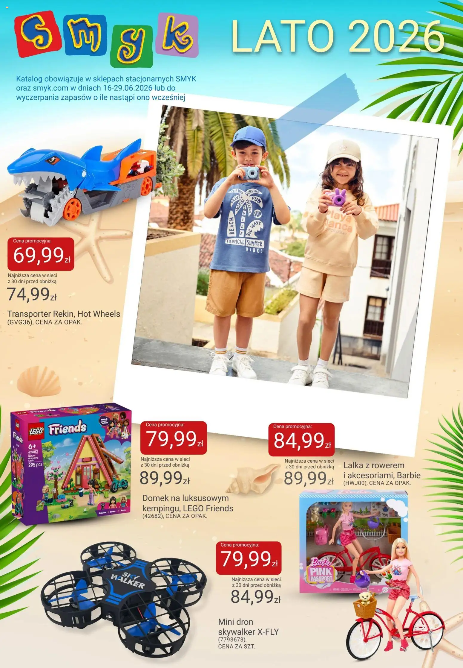 Smyk gazetka od 16.06.2026 | Strona: 1 | Produkty: Lalka, Barbie, Lego, Dron