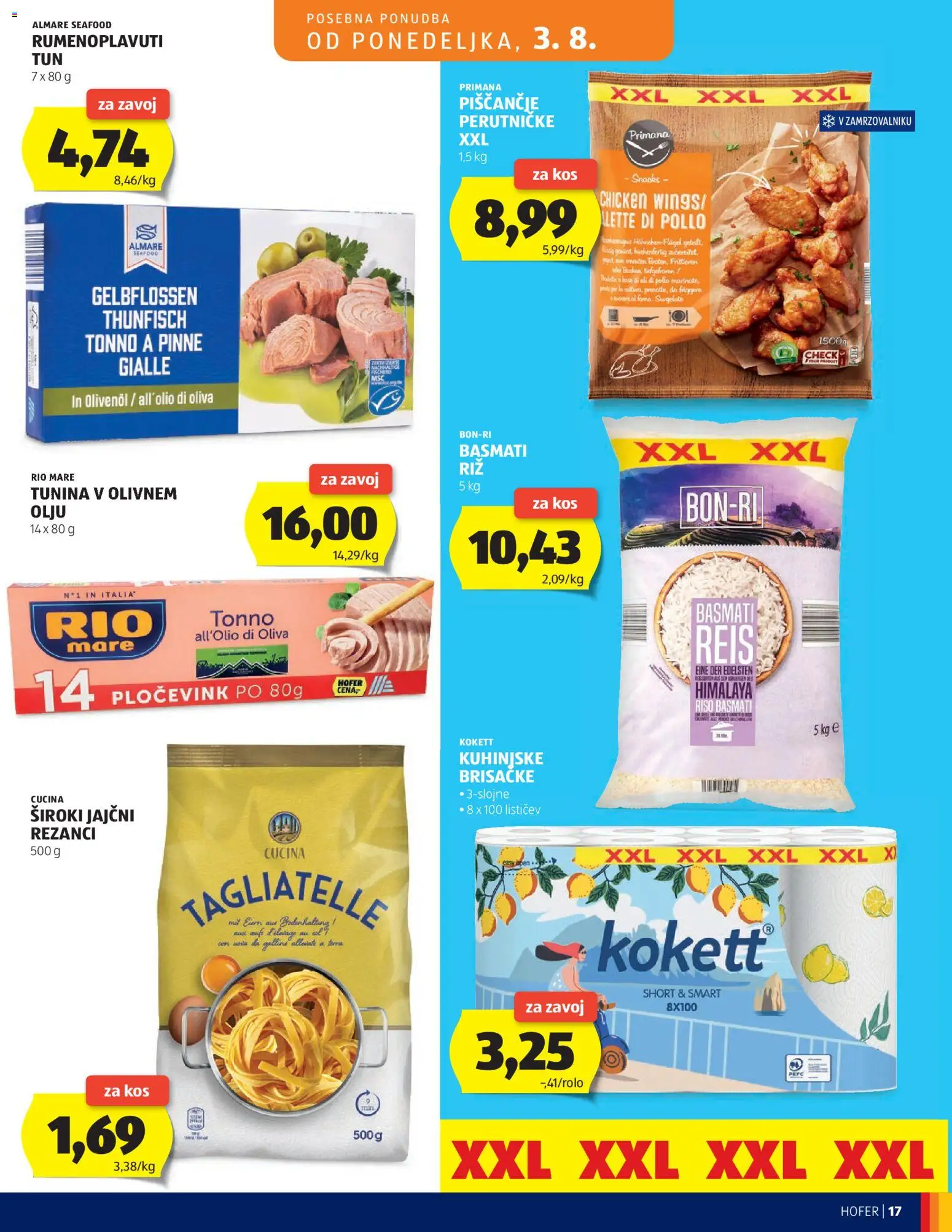 Hofer SI katalog | vrijedi od 29.07.2026 | Stranica: 17 | Proizvodi: Rio Mare, Rezanci