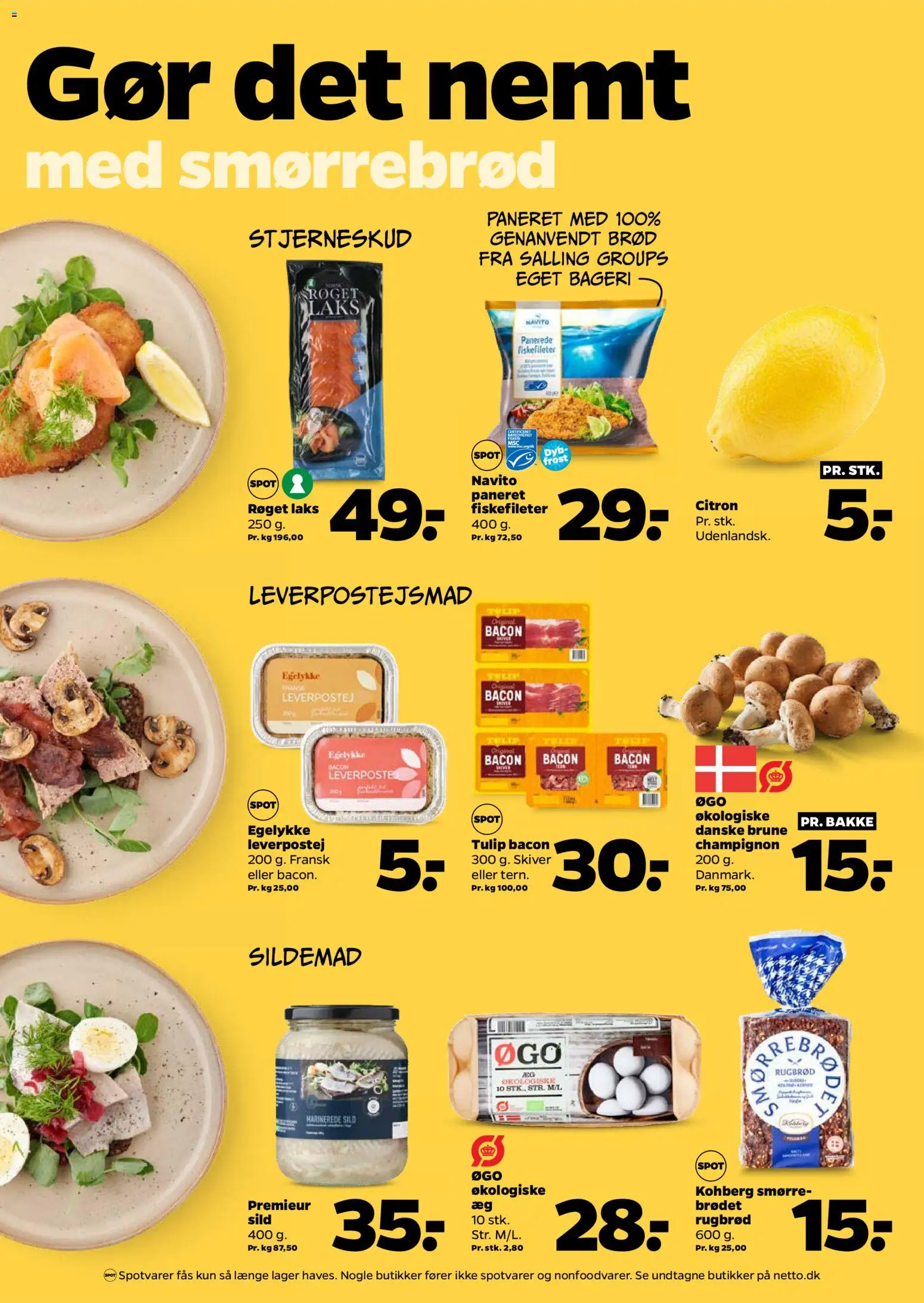 Netto tilbudsavis – gyldig fra 23.05.2026 | Side: 3 | Produkter: Champignon, Paté, Sild, Bacon