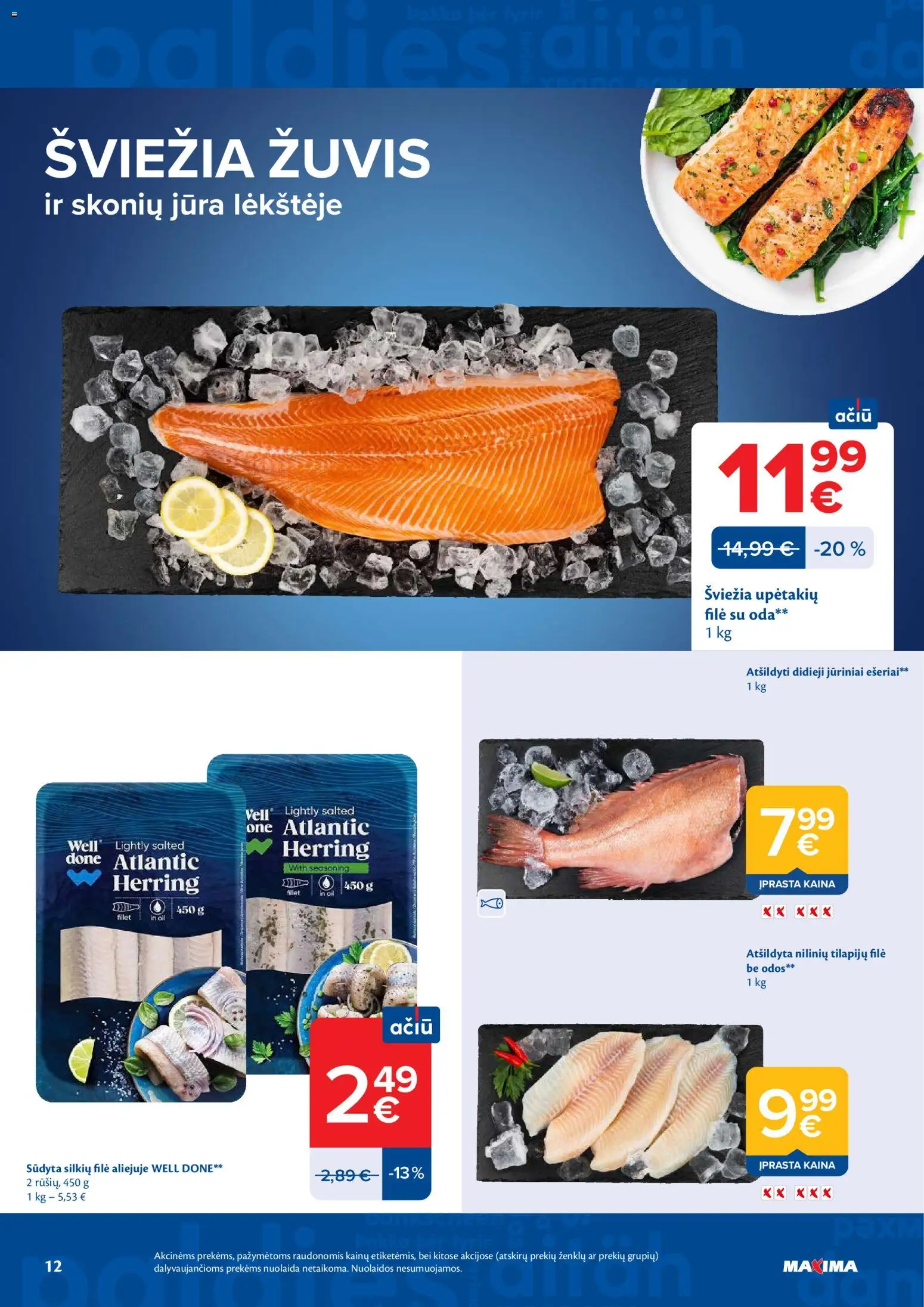 MAXIMA akcijos nuo 02.06.2026 | Puslapis: 12 | Prekių: Žuvis
