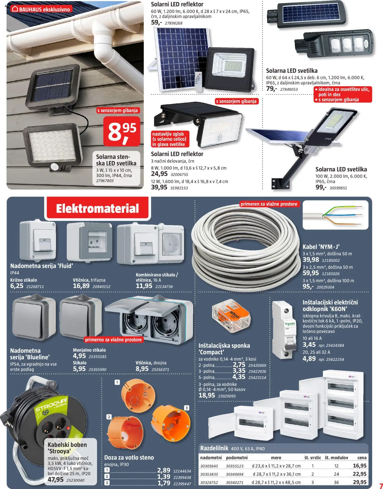 Novi Bauhaus katalog ponudbe – veljaven od 19.08.2026 | Stran: 7 | Izdelki: Led svetilka, Led reflektor, Kabel, Svetilka