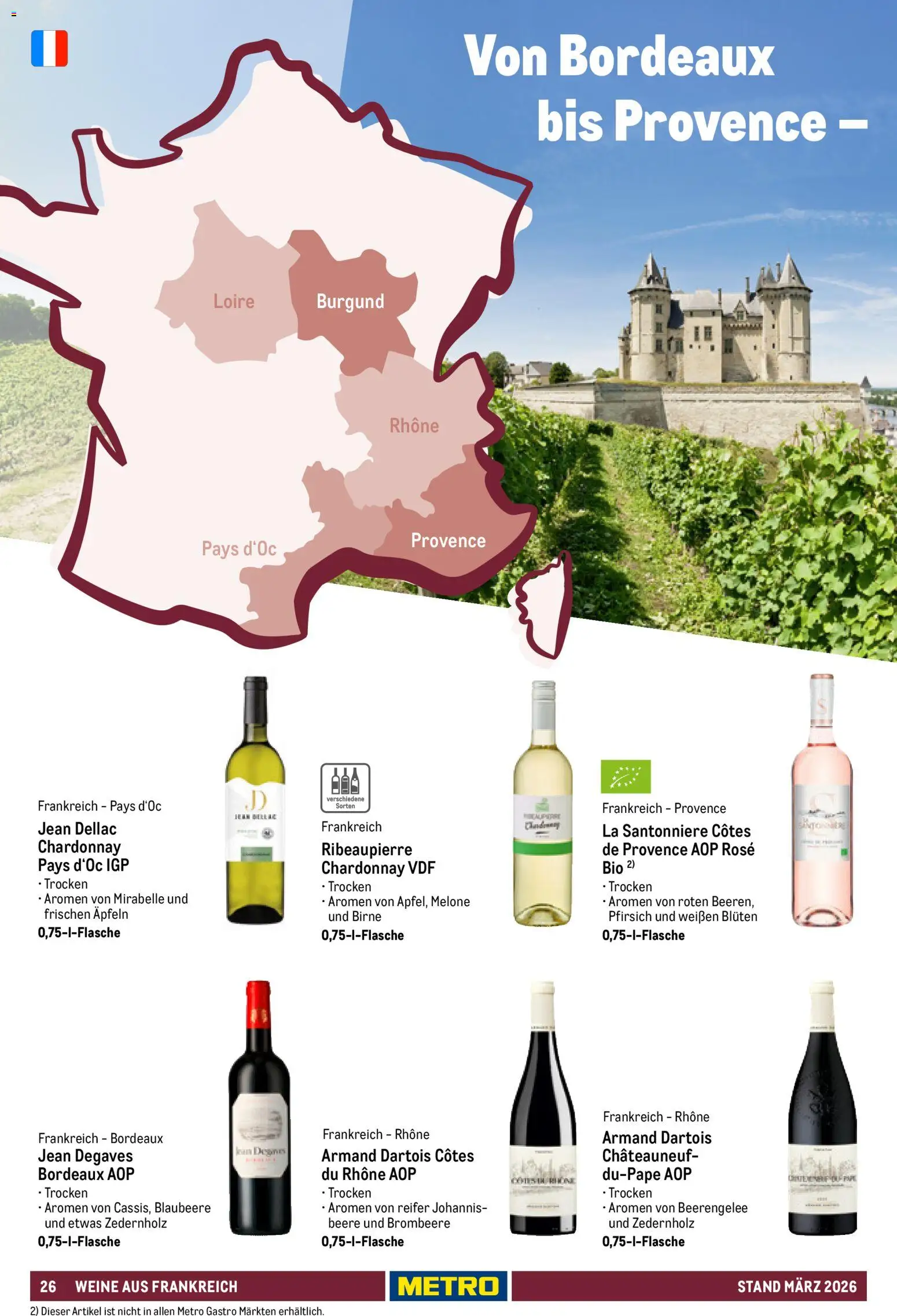 Metro Hauswein-Katalog – gültig ab 03.03.2026 | Seite: 26 | Produkte: Pfirsich, Birne, Melone