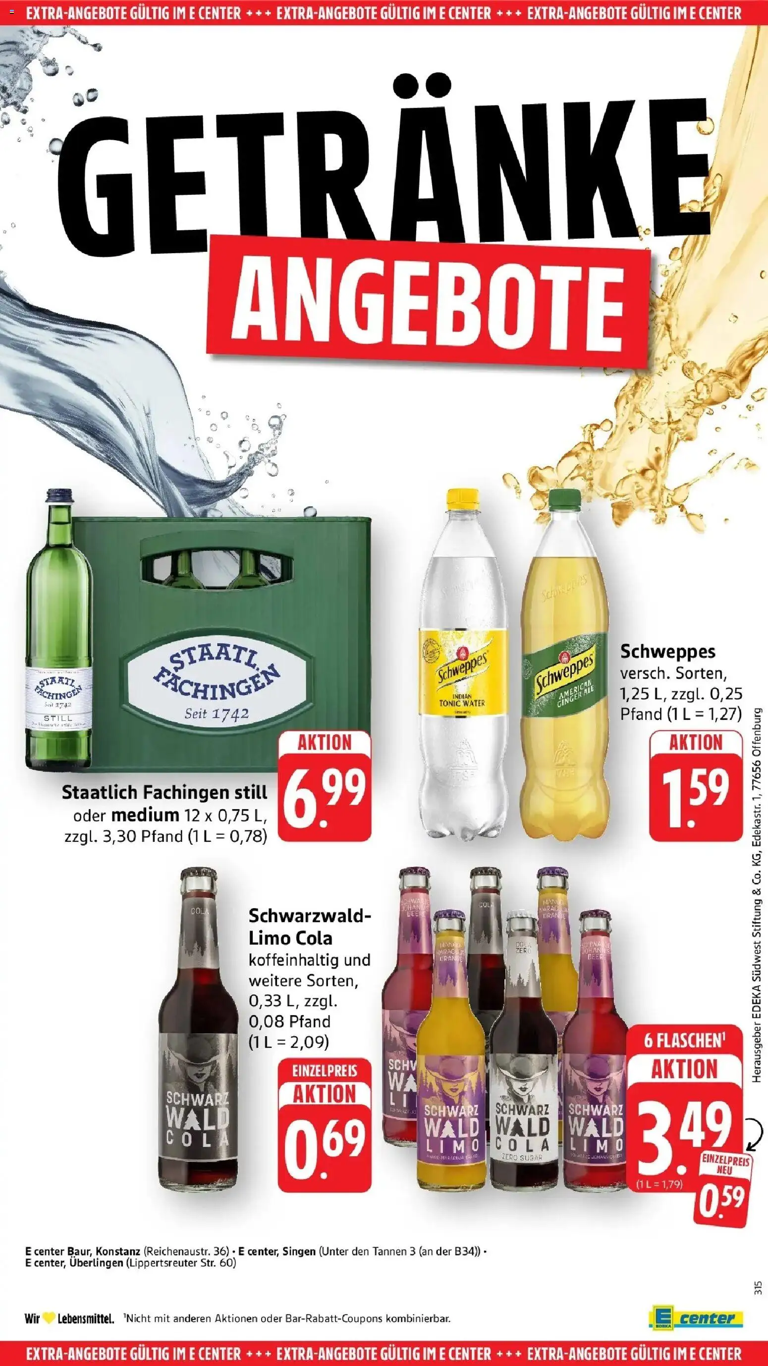 E center Prospekt Überlingen	 – gültig ab 10.05.2026 | Seite: 55 | Produkte: Cola, Staatl fachingen, Schweppes, Mango
