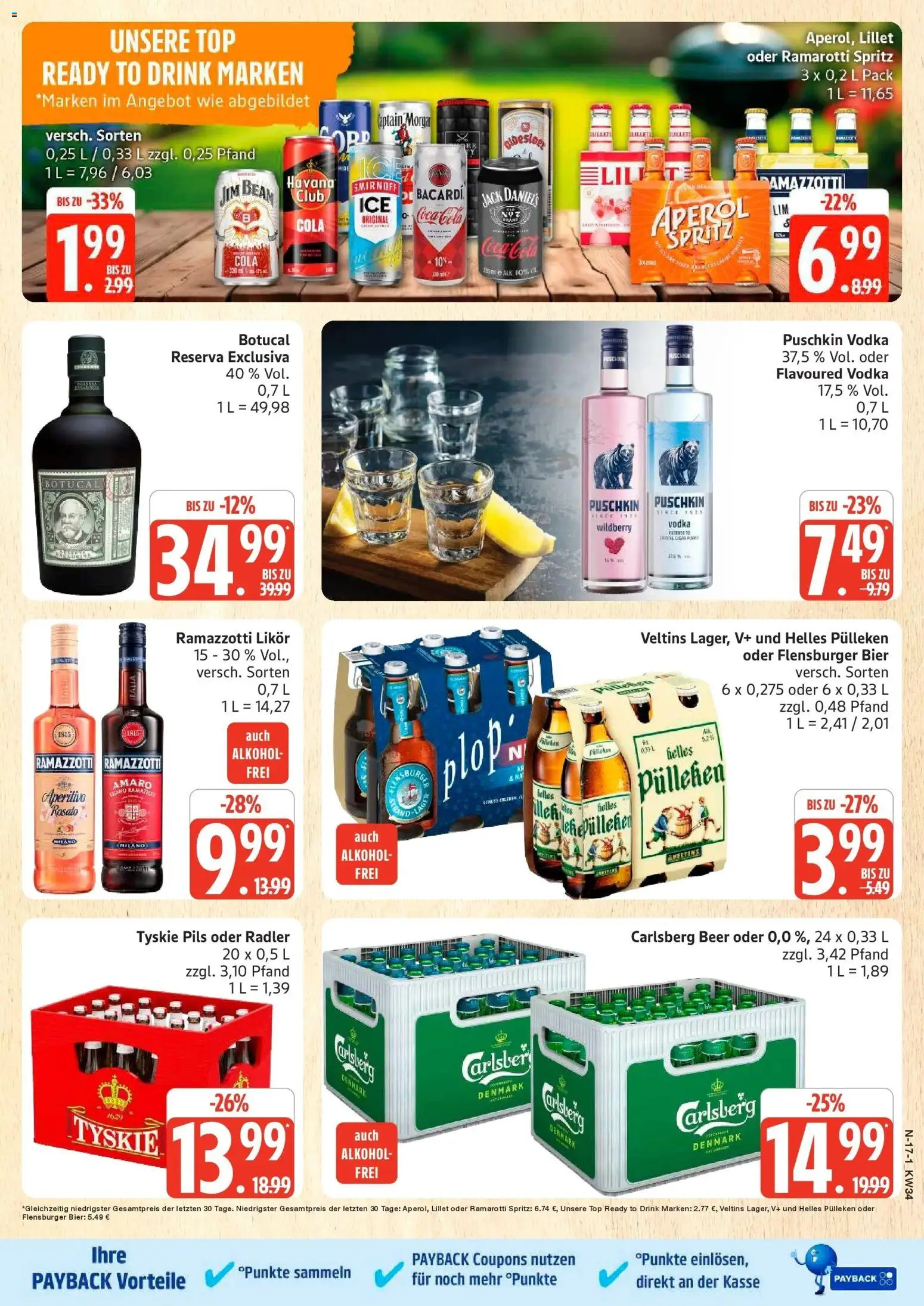 Marktkauf Prospekt Cuxhaven (ab 17.08.2026) » Angebote online | Seite: 17 | Produkte: Bacardi, Jack Daniel's, Lillet, Veltins