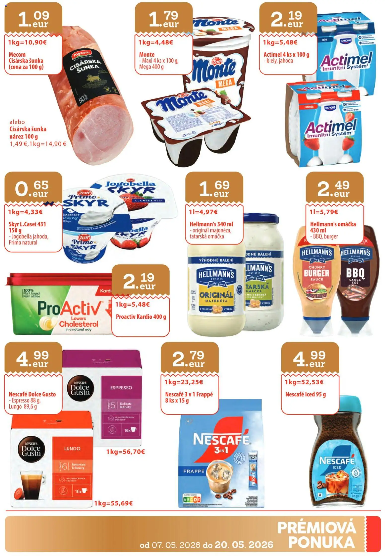 Nové Sintra akcie – leták je platný od 07.05.2026 | Strana: 31 | Produkty: Dolce Gusto, Skyr, Tatárska omáčka