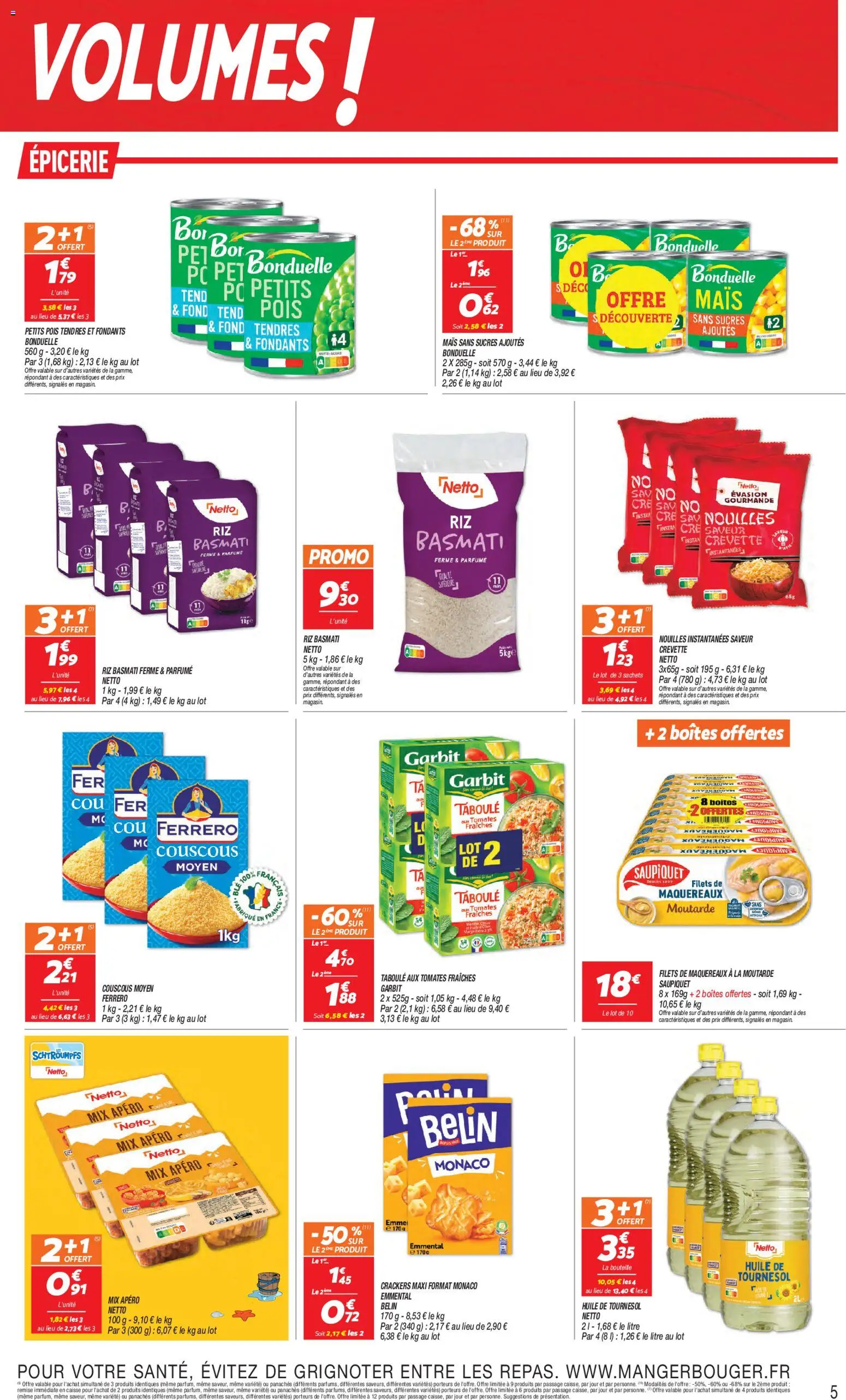 {H1} | Page: 5 | Produits: Nouilles instantanées, Crevette, Emmental, Tomates