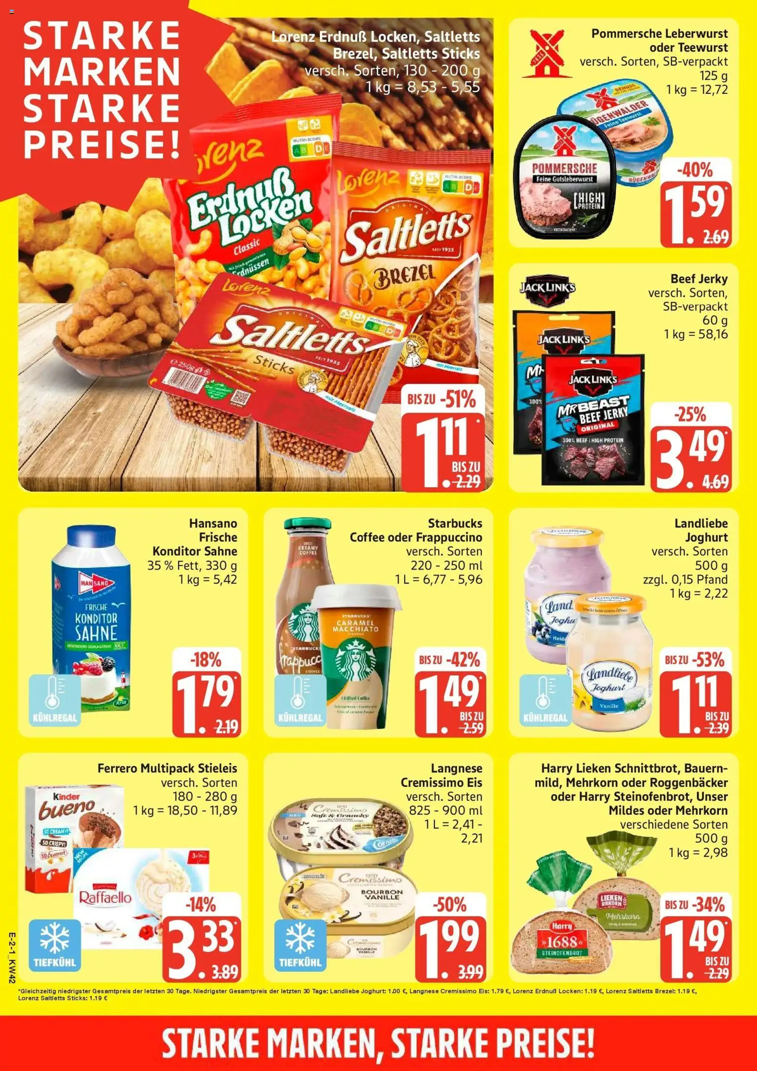 Edeka Prospekt Rostock (ab 12.10.2026) » Angebote Online | Seite: 2 | Produkte: Raffaello, Kinder bueno, Landliebe joghurt, Eis