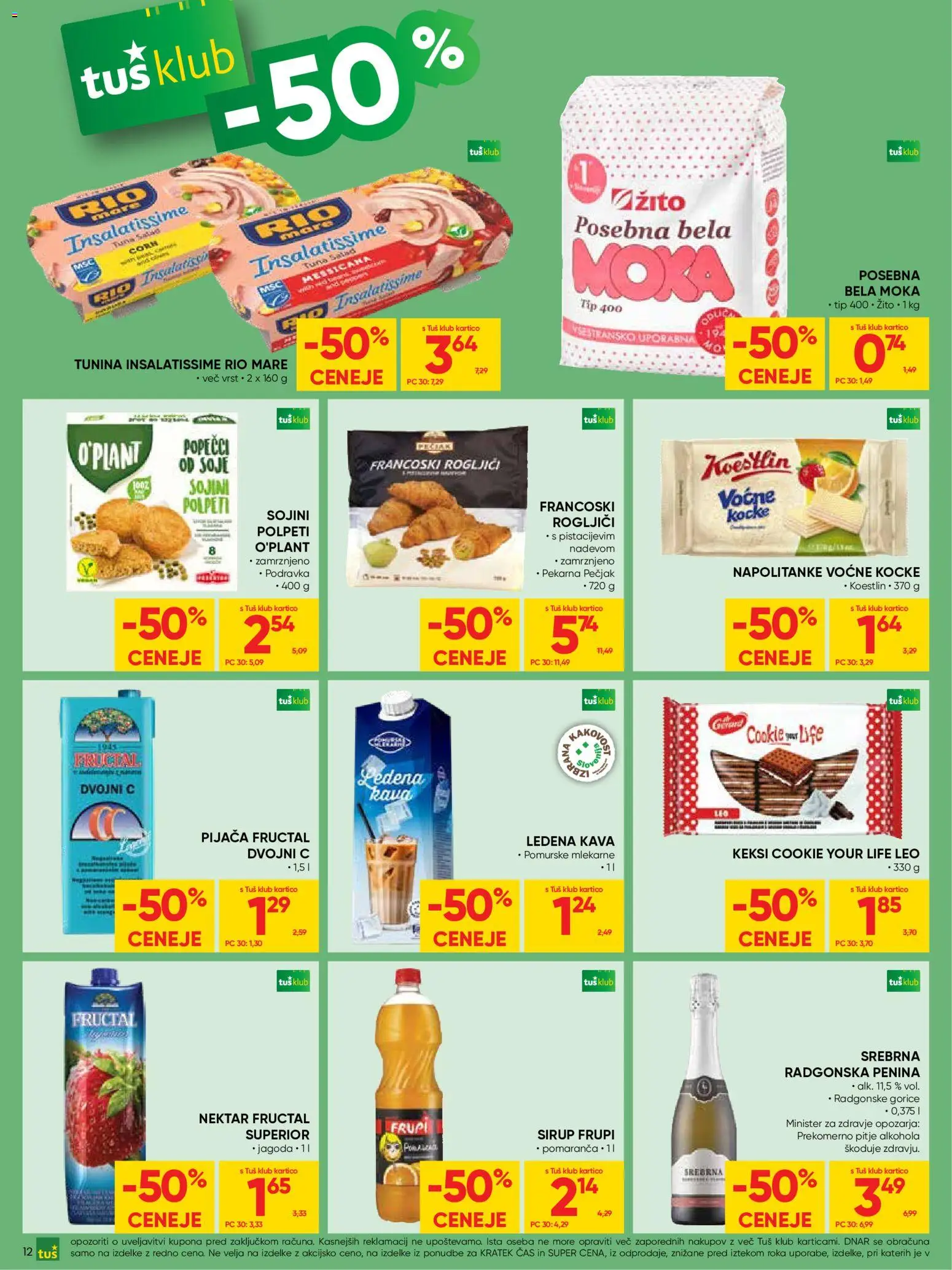Novi Tuš katalog ponudbe – veljaven od 27.05.2026 | Stran: 12 | Izdelki: Napolitanke, Moka, Sirup, Kava