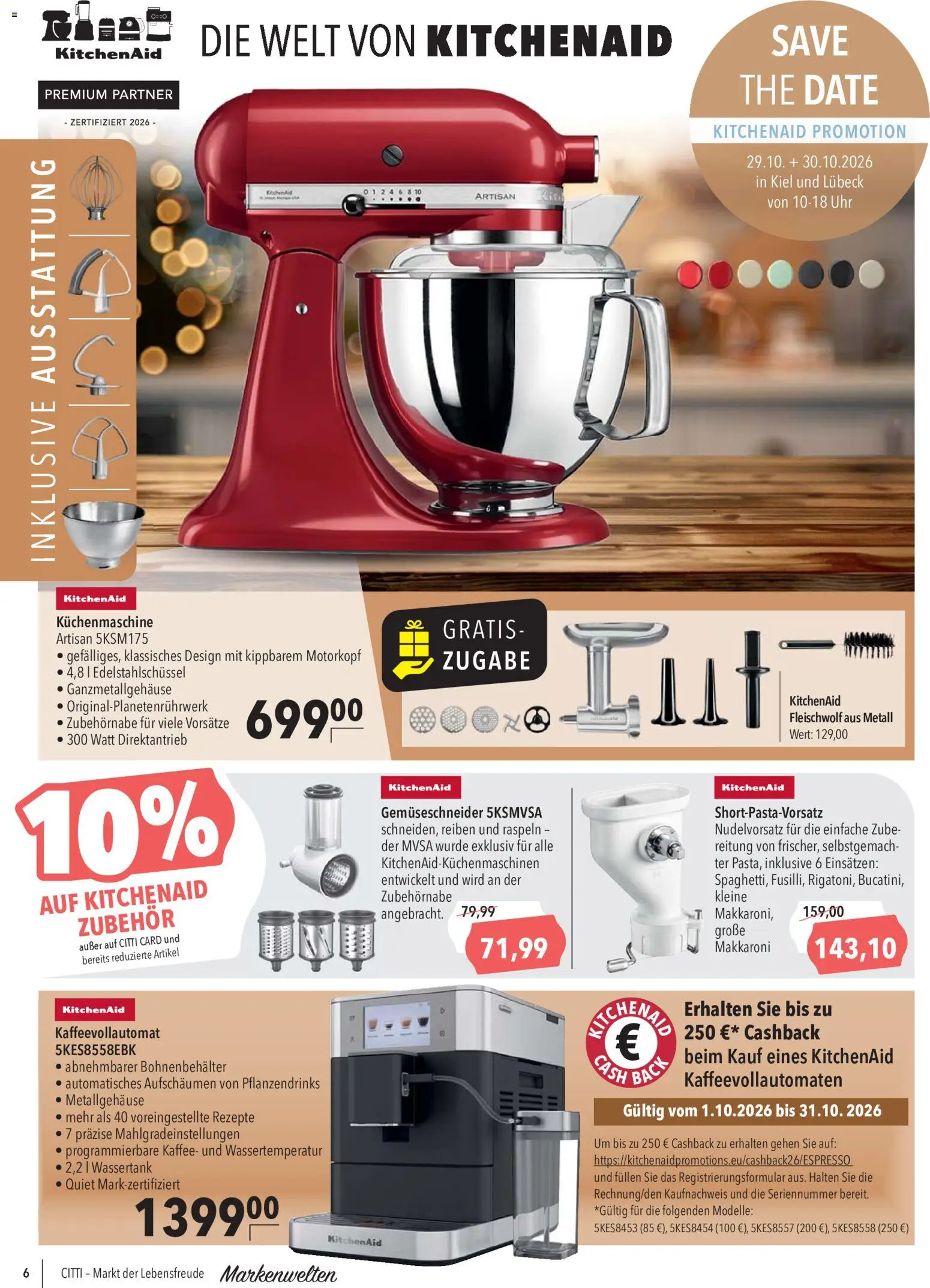 CITTI Markt Marken Welten – gültig ab 28.10.2026 | Seite: 6 | Produkte: Kaffee, Kaffeevollautomat, Uhr