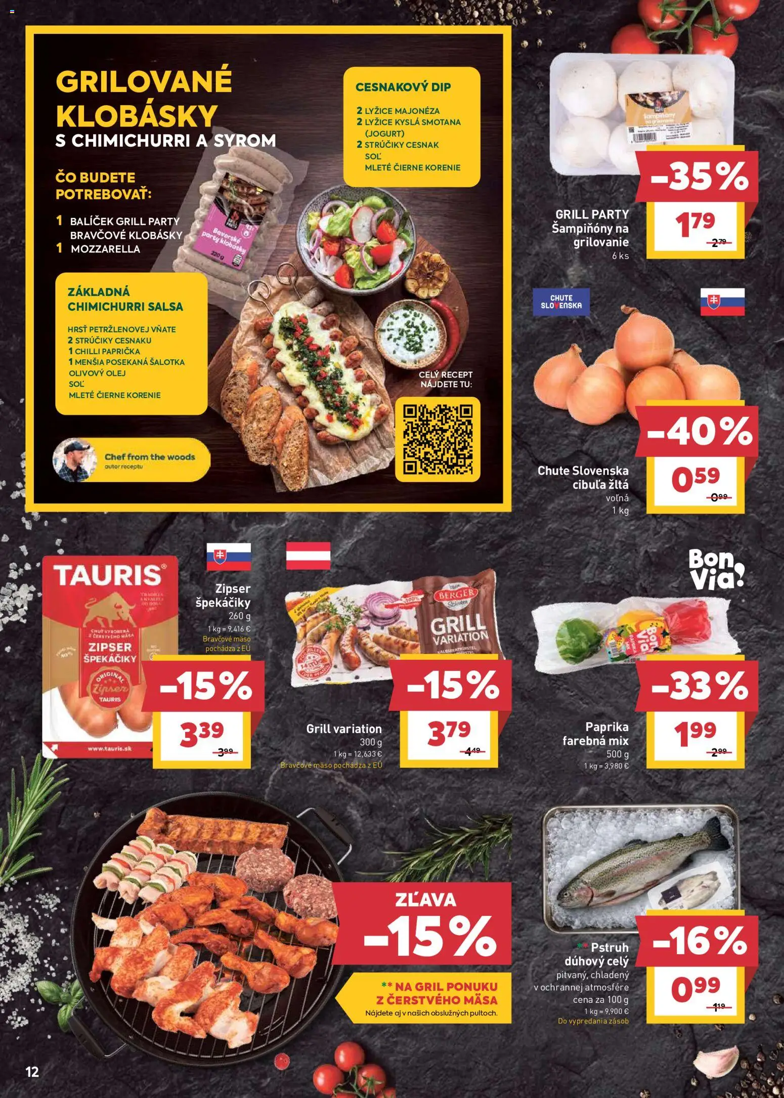 Nové Billa akcie – leták je platný od 13.05.2026 | Strana: 12 | Produkty: Gril, Čierne korenie, Chilli, Pstruh