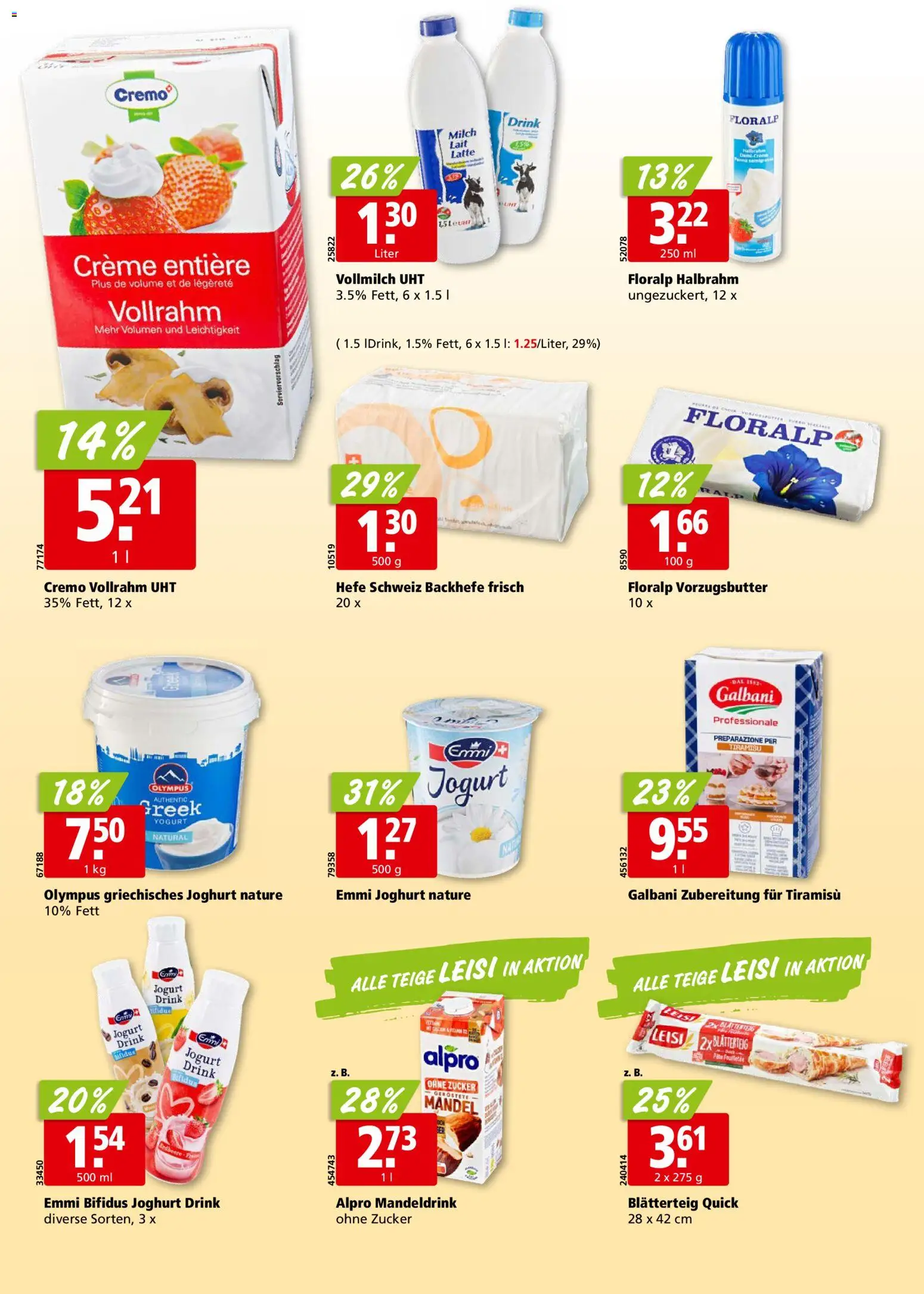 Aligro aktionen Chavannes, Matran, Genf, Sitten – gültig ab 26.10.2026 | Seite: 18 | Produkte: Griechisches joghurt, Milch, Zucker, Creme
