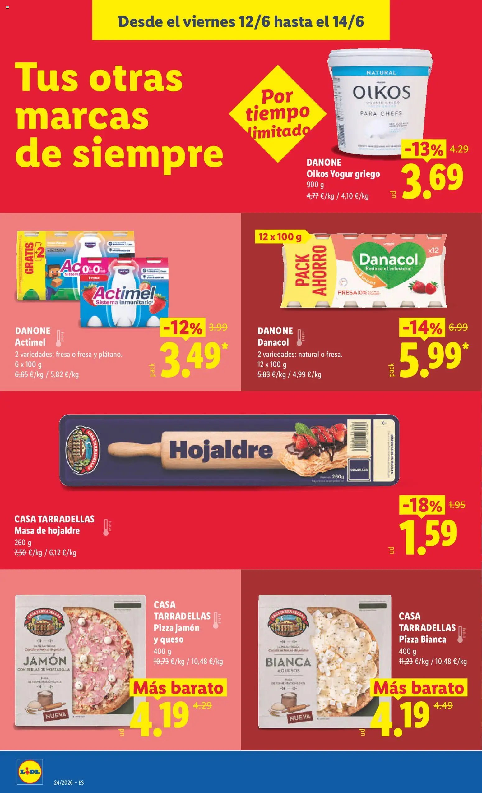 Lidl folleto │ válido desde el 08.06.2026 | Página: 46 | Productos: Queso, Yogur, Jamón, Pizza