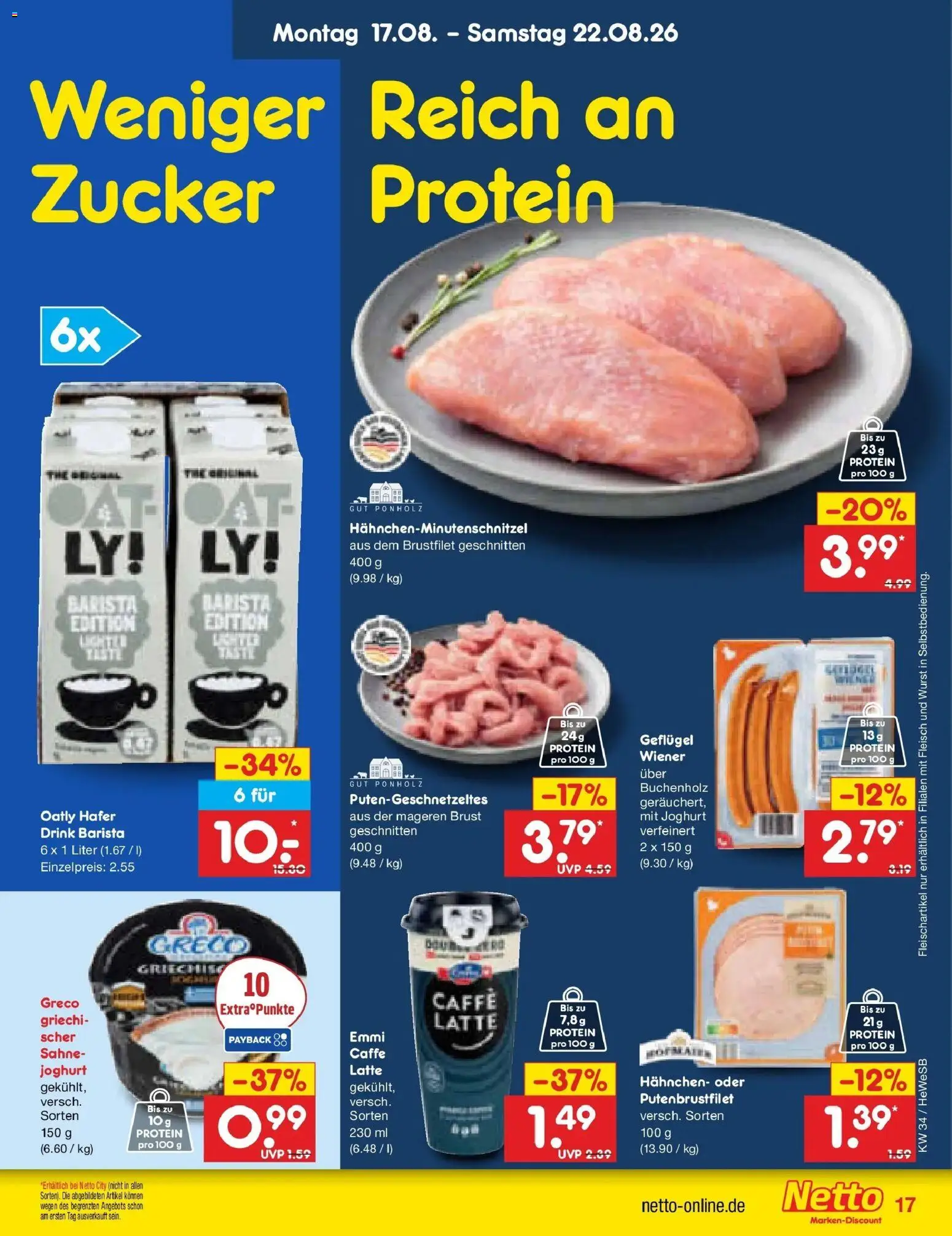 Netto Marken-Discount Prospekt Hamburg – gültig ab 17.08.2026 | Seite: 23 | Produkte: Hahnchen, Zucker, Wurst, Fleisch