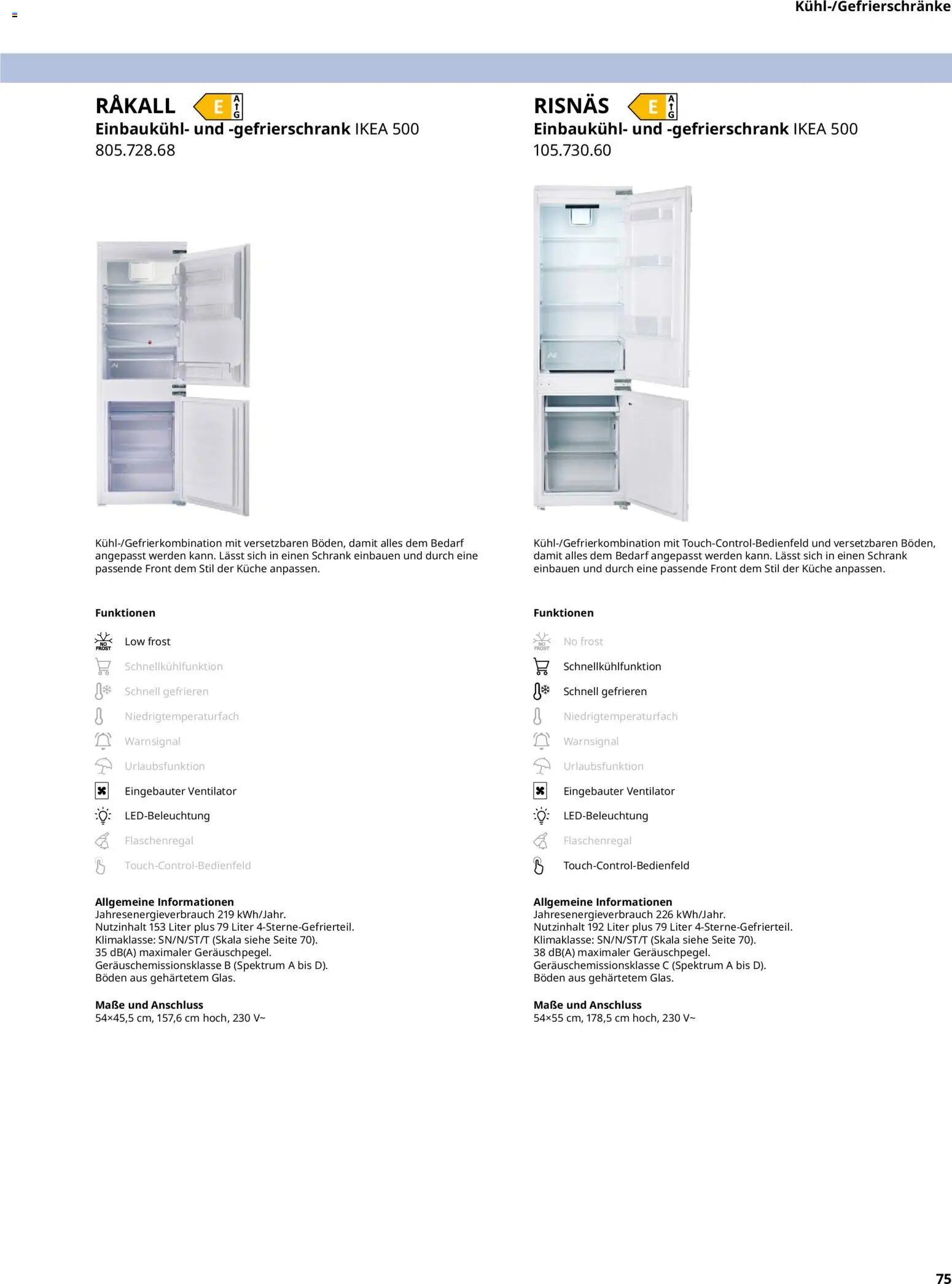 Ikea Elektrogeräte – gültig ab 02.01.2026 | Seite: 75 | Produkte: Gefrierschrank, Ventilator, Schrank, Küche