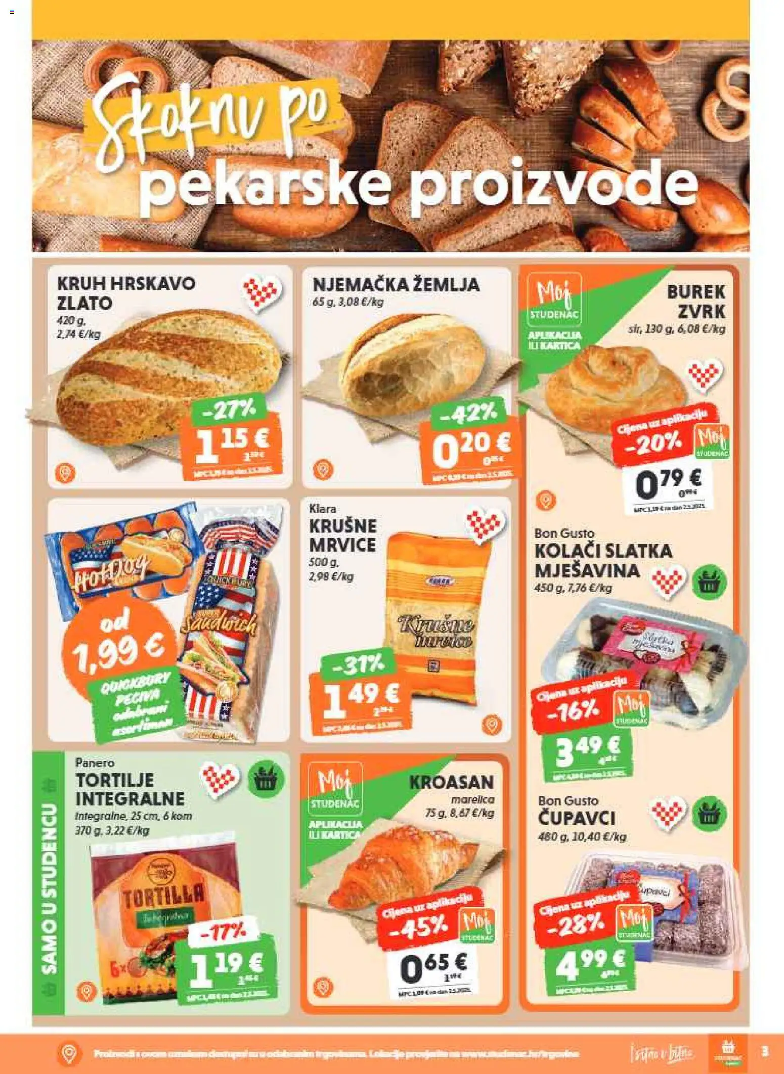 Studenac katalog | vrijedi od 15.07.2026 | Stranica: 3 | Proizvodi: Zemlja, Kolači, Kruh, Burek