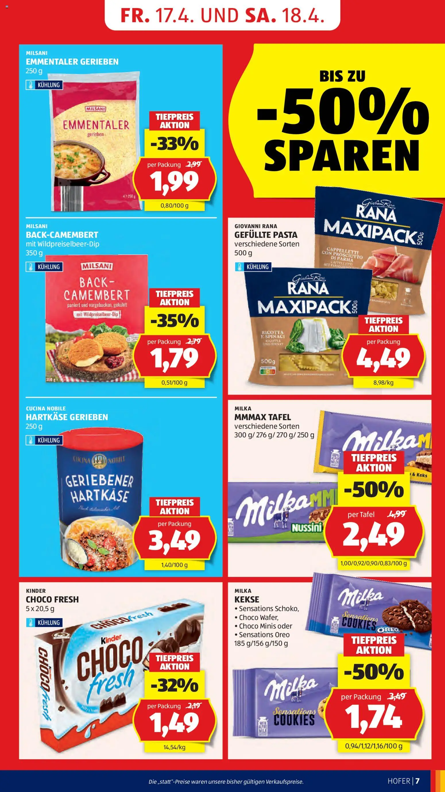 Hofer Flugblatt gültig ab 20.04.2026 | Seite: 9 | Produkte: Pasta, Kekse