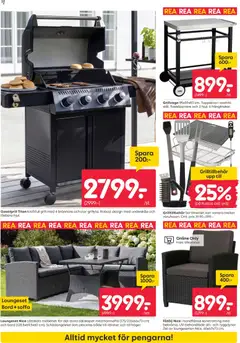 Gasolgrill Titan, Kraftfull grill med 4 brännare och stor gryllyta. Robust design med underskåp och låsbara hjul. - Förhandsvisning av reklamblad från butik Rusta aktuell från 29/06/2026 | Sida: 12 | Produkter: Grill, Gasolgrill, Grillvagn, Bord