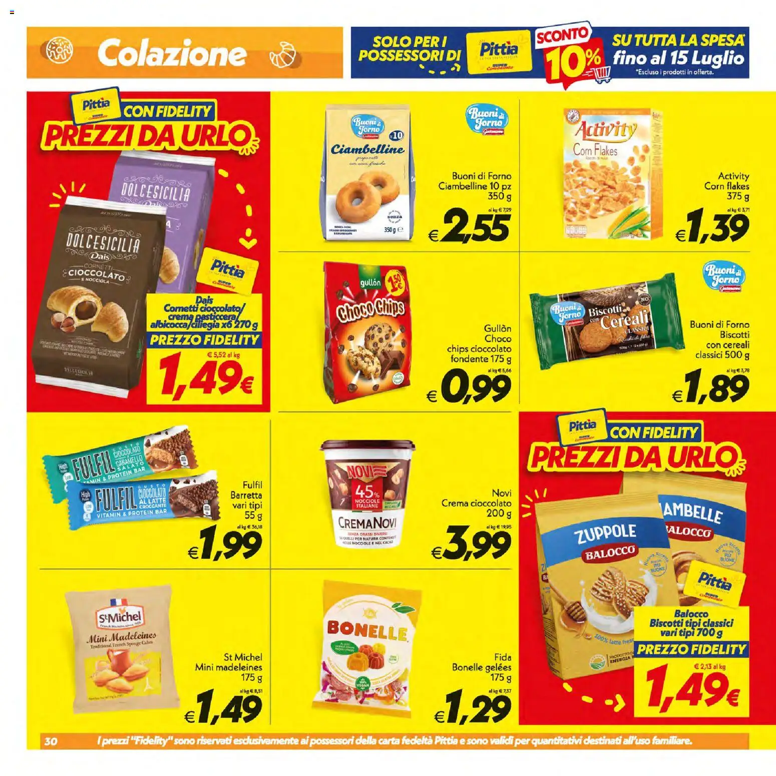 Volantino SuperConveniente del 09/07/2026 | Pagina: 30 | Prodotti: Crema, Biscotti, Barretta, Forno