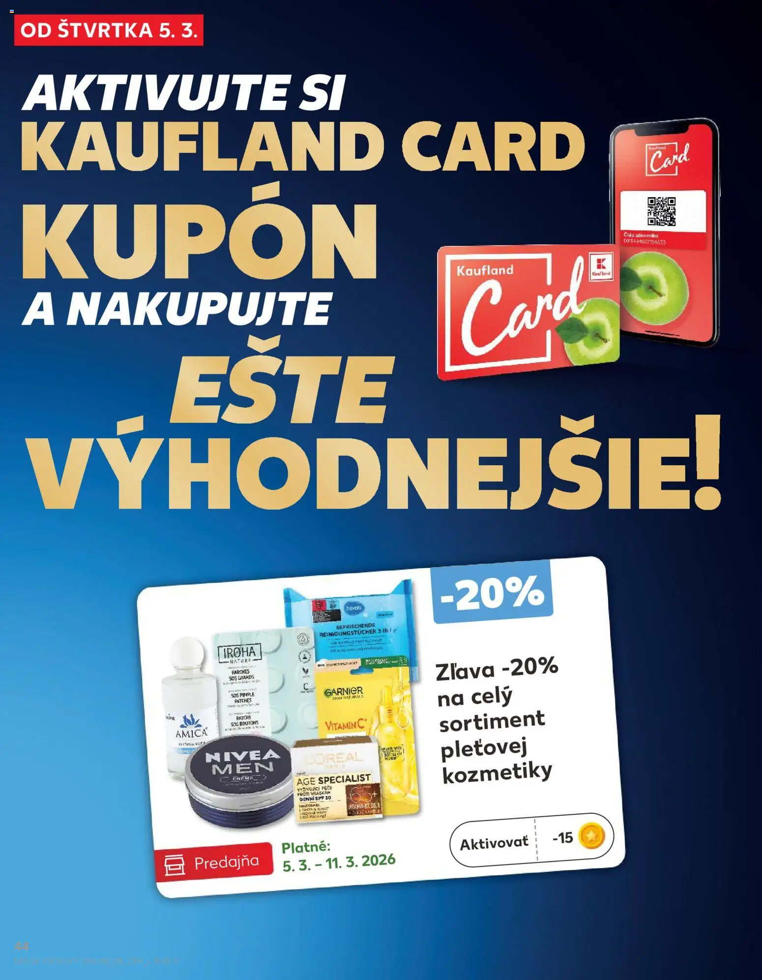 Kaufland SK akciós ujság - amely érvényes a következő dátumtól: 2026.03.05. | Oldal: 44 | Termékek: Nivea
