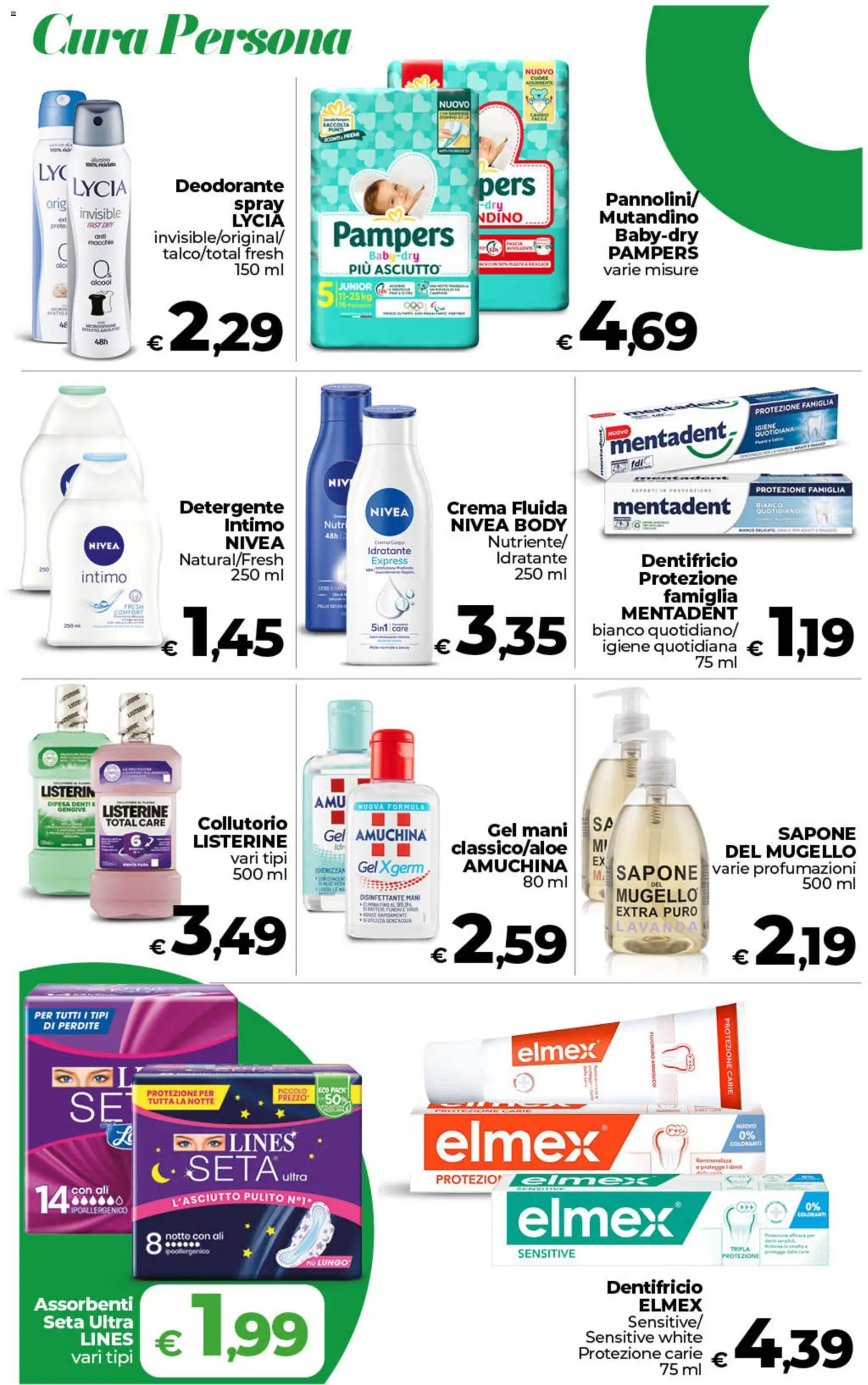 Volantino COOP del 01/09/2026 | Pagina: 30 | Prodotti: Sapone, Deodorante, Listerine, Pampers