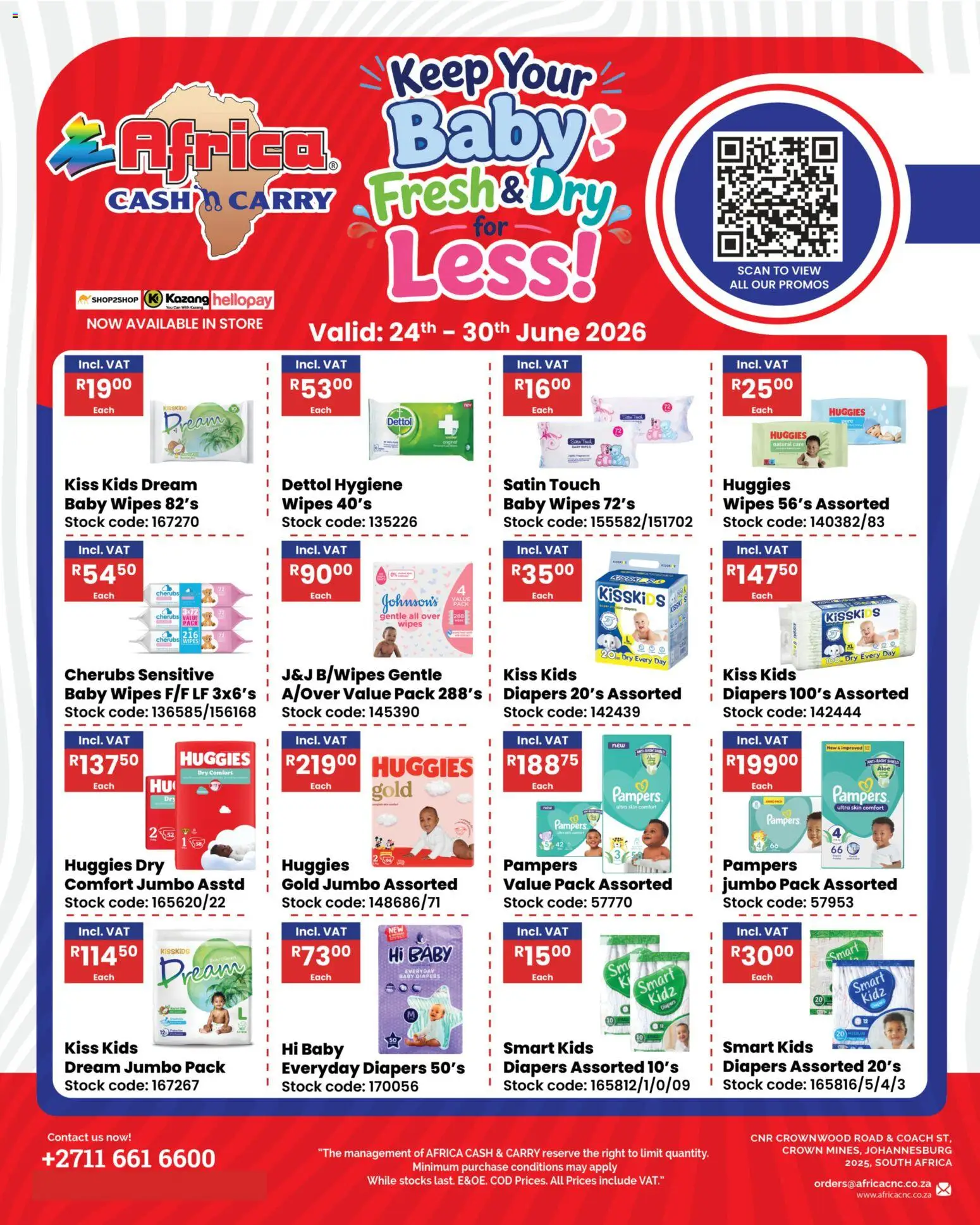New Africa Cash & Carry catalogue – valid from 24/06/2026 | Page: 1 | Products: Stock
