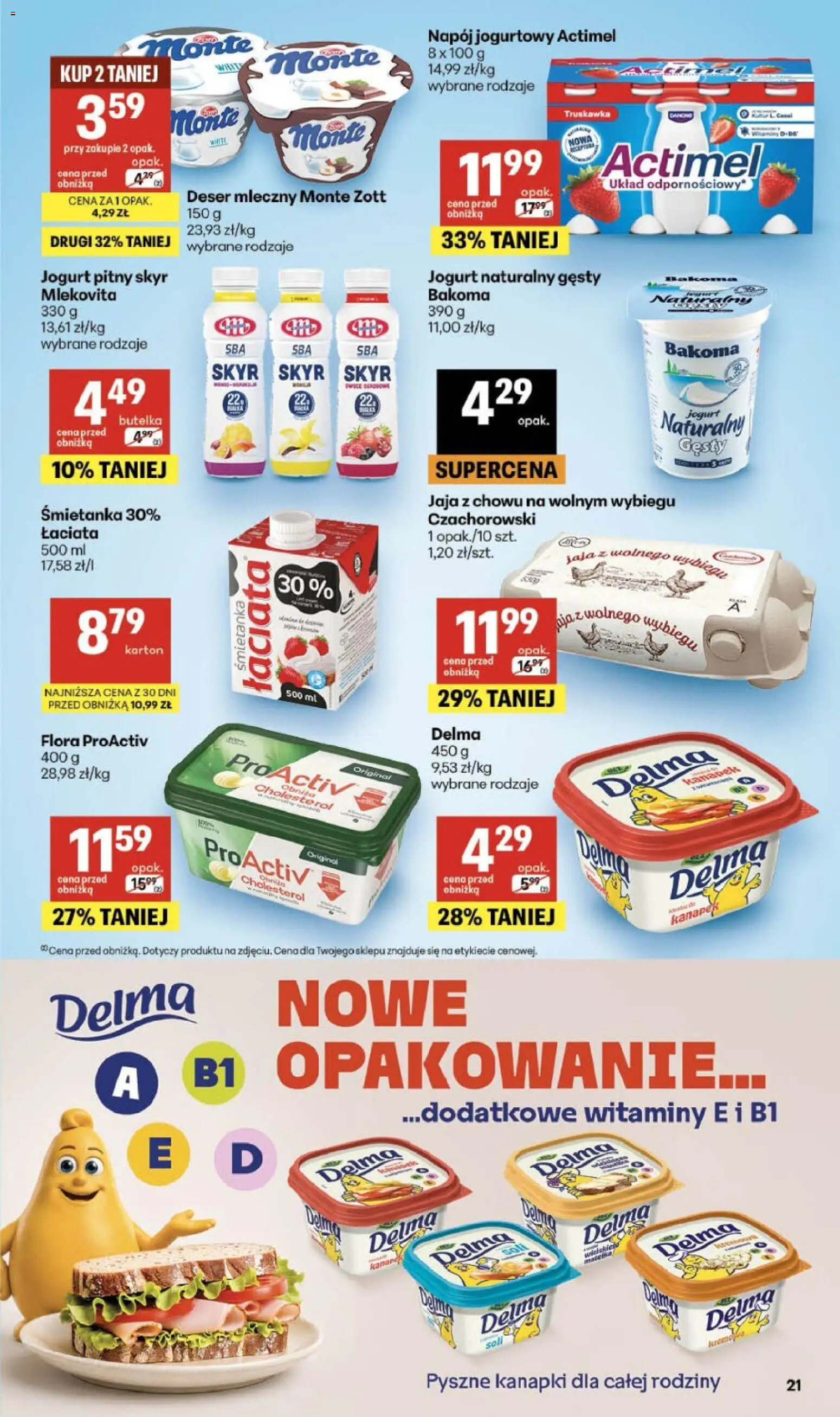 Delikatesy Centrum gazetka od 22.10.2026 | Strona: 21 | Produkty: Jogurt naturalny gęsty, Deser, Jogurt, Skyr