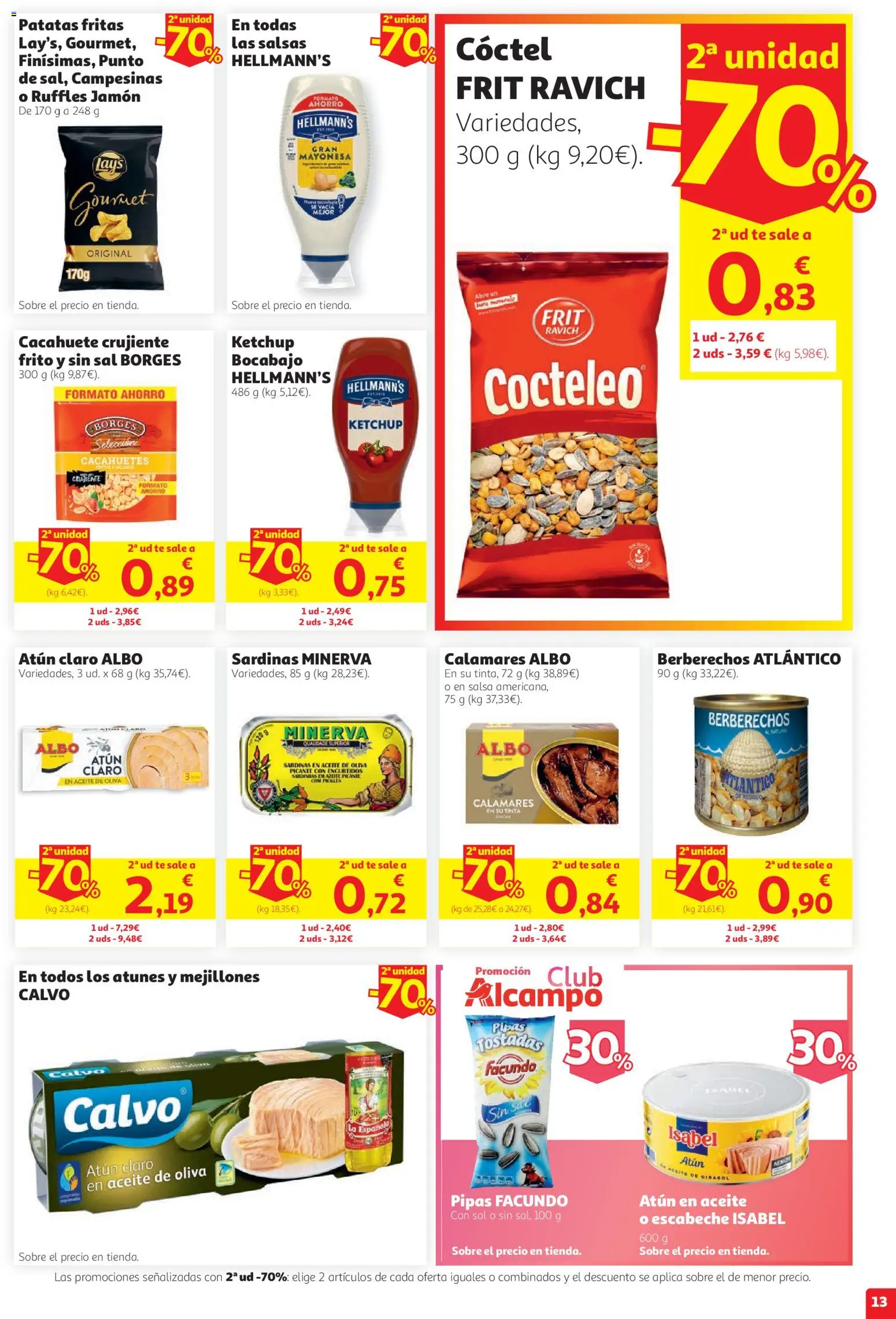 Alcampo folleto │ válido desde el 27/08/2026 | Página: 13 | Productos: Tostadas, Atún, Aceite, Sal