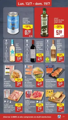 Vista previa GOLDEN SEAFOOD, Salmón ahumado, Salmón ahumado Salmón noruego. Ahumado con madera de haya. Alto contenido de Omega 3 200 g (27.45 €/kg) válido desde el 13/07/2026 | Página: 11 | Productos: Leche, Cerveza sin alcohol, Aceite, Κλειδαριά της πόρτας