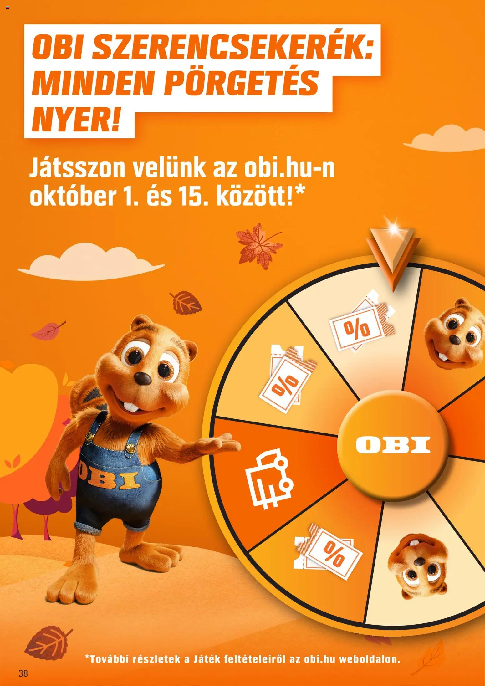 OBI akciós ujság - amely érvényes a következő dátumtól: 2026.09.29. | Oldal: 38 | Termékek: Játék