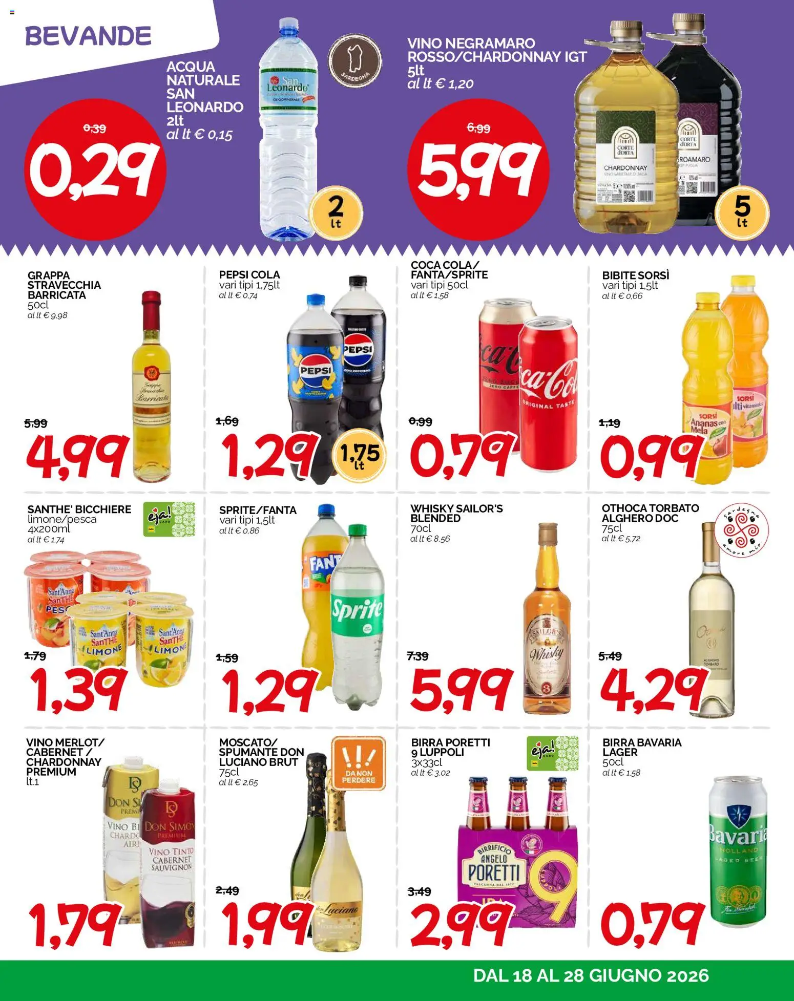 Volantino HarDis del 18.06.2026 | Pagina: 9 | Prodotti: Whisky, Limone, Vino, Bibite