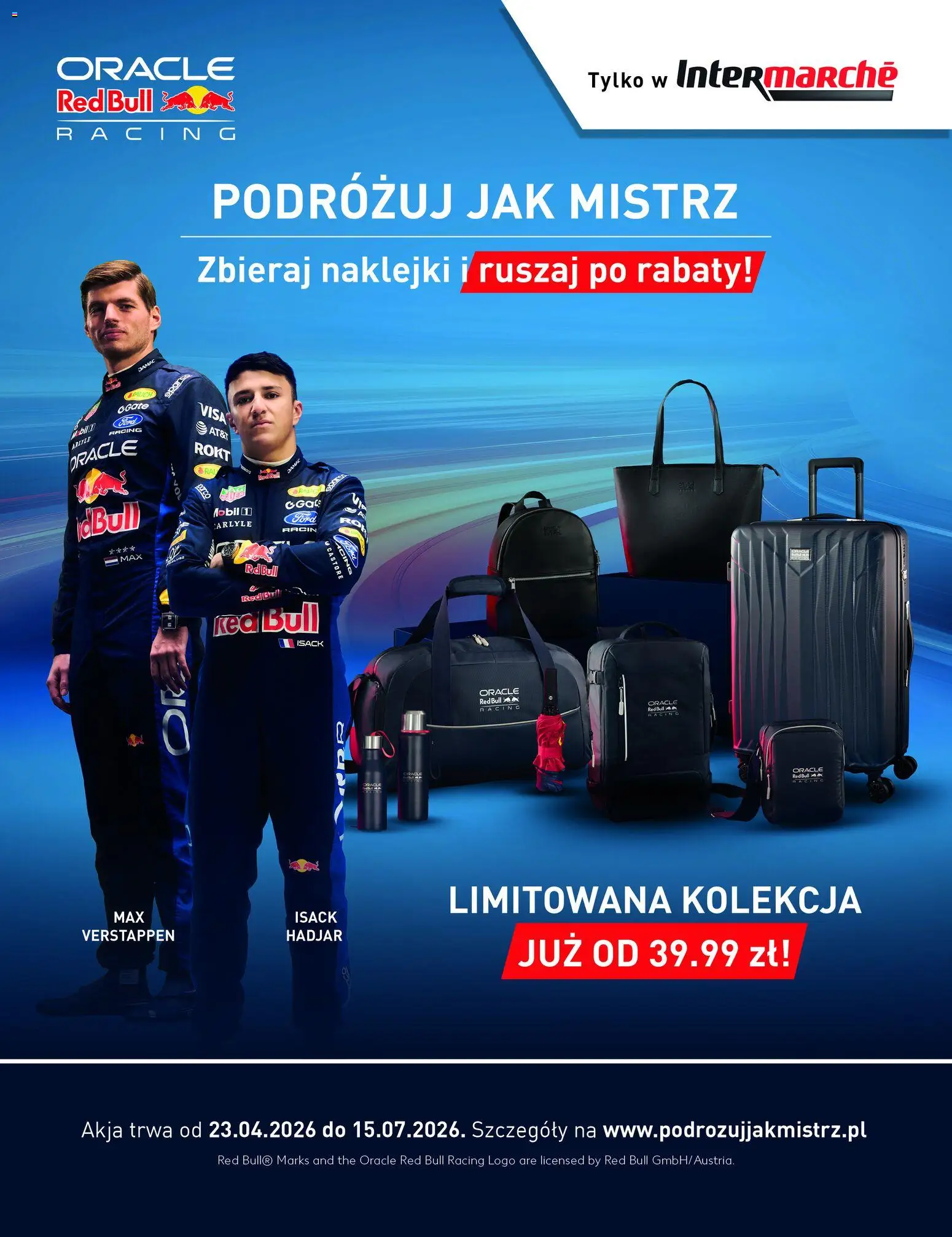 Intermarche konkurs - Podróżuj jak mistrz od 23.04.2026 | Strona: 1 | Produkty: Red bull, Naklejki