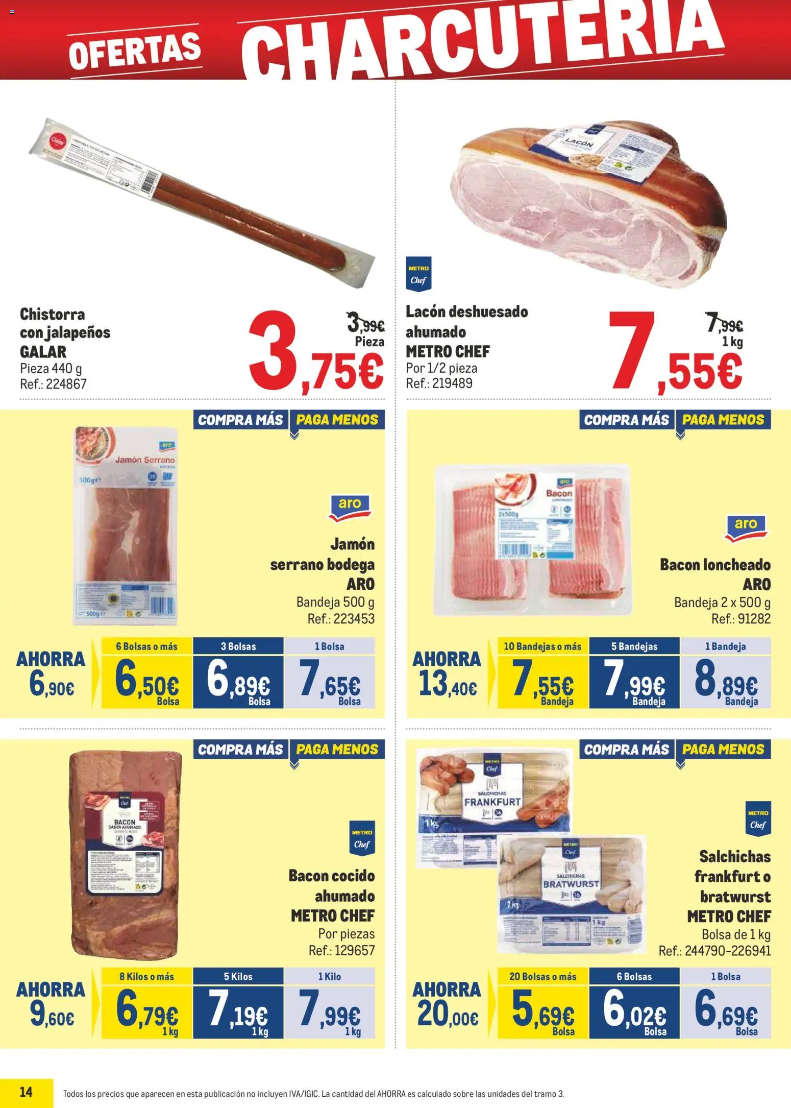 Makro - Precios Norte II │ válido desde el 09.03.2026 | Página: 14 | Productos: Jamón, Bolsa, Bandeja, Loncheado