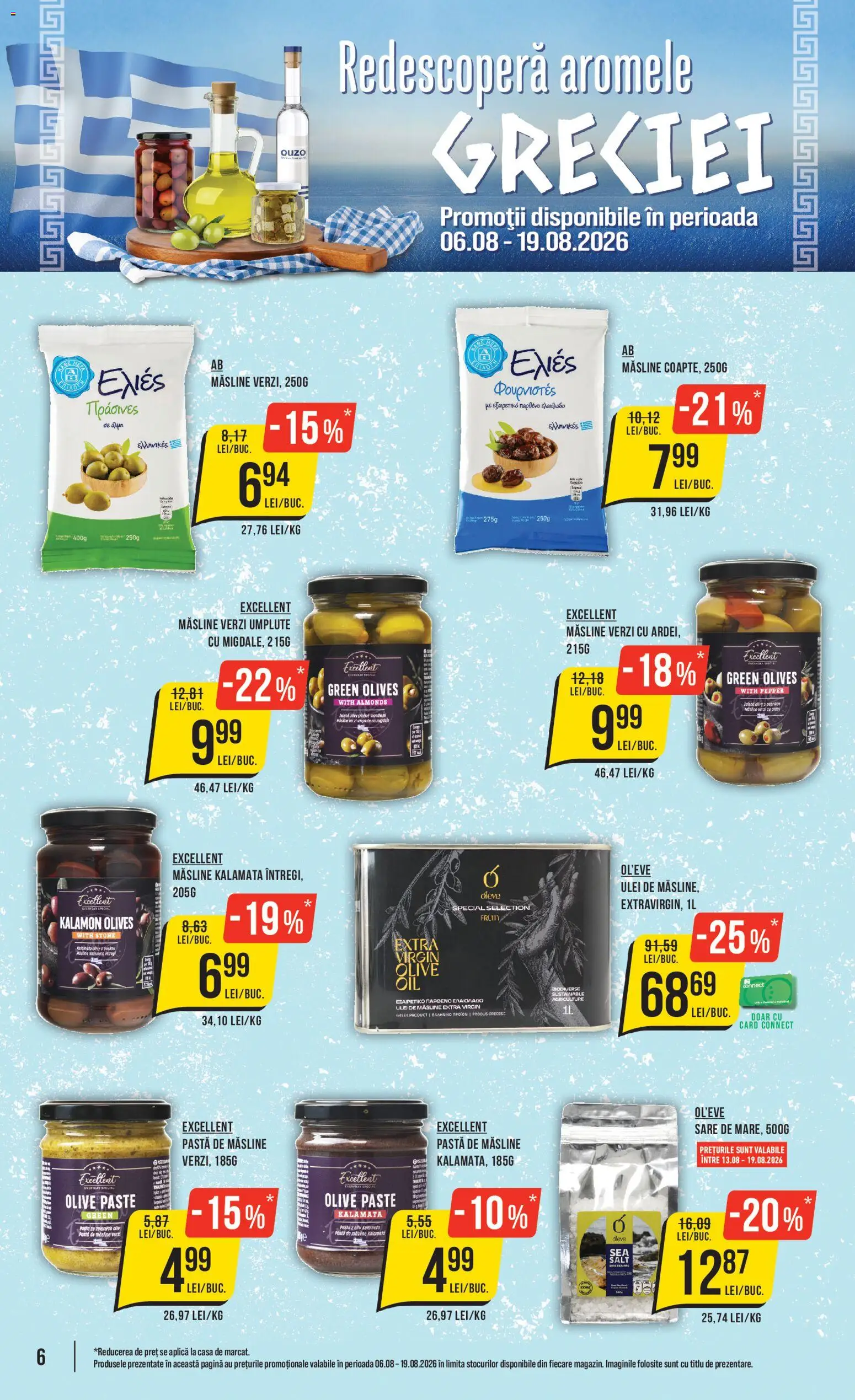 Noul catalog Mega Image – valabil de la 13.08.2026 | Pagină: 6 | Produse: Aplică, Ardei, Ulei, Sare