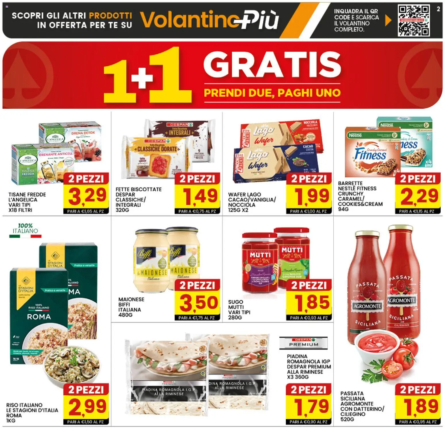 Volantino Interspar del 08.06.2026 | Pagina: 2 | Prodotti: Tè, Maionese, Piadina, Sugo