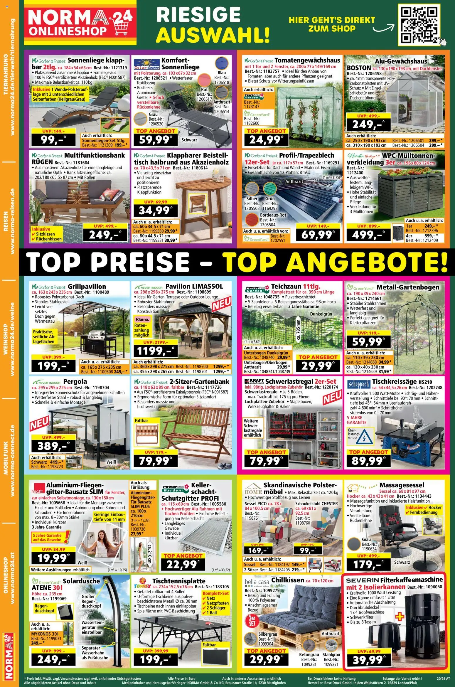 Norma Online shop gültig ab 11.05.2026 | Seite: 2 | Produkte: Sessel, Tisch