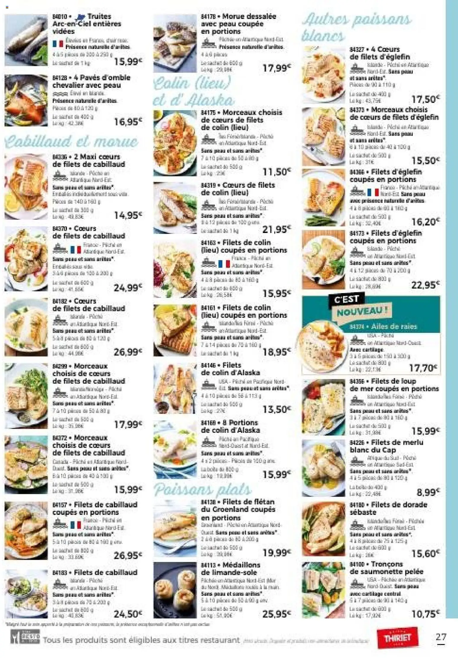 {H1} | Page: 27 | Produits: Morue dessalée, Poissons, Morue