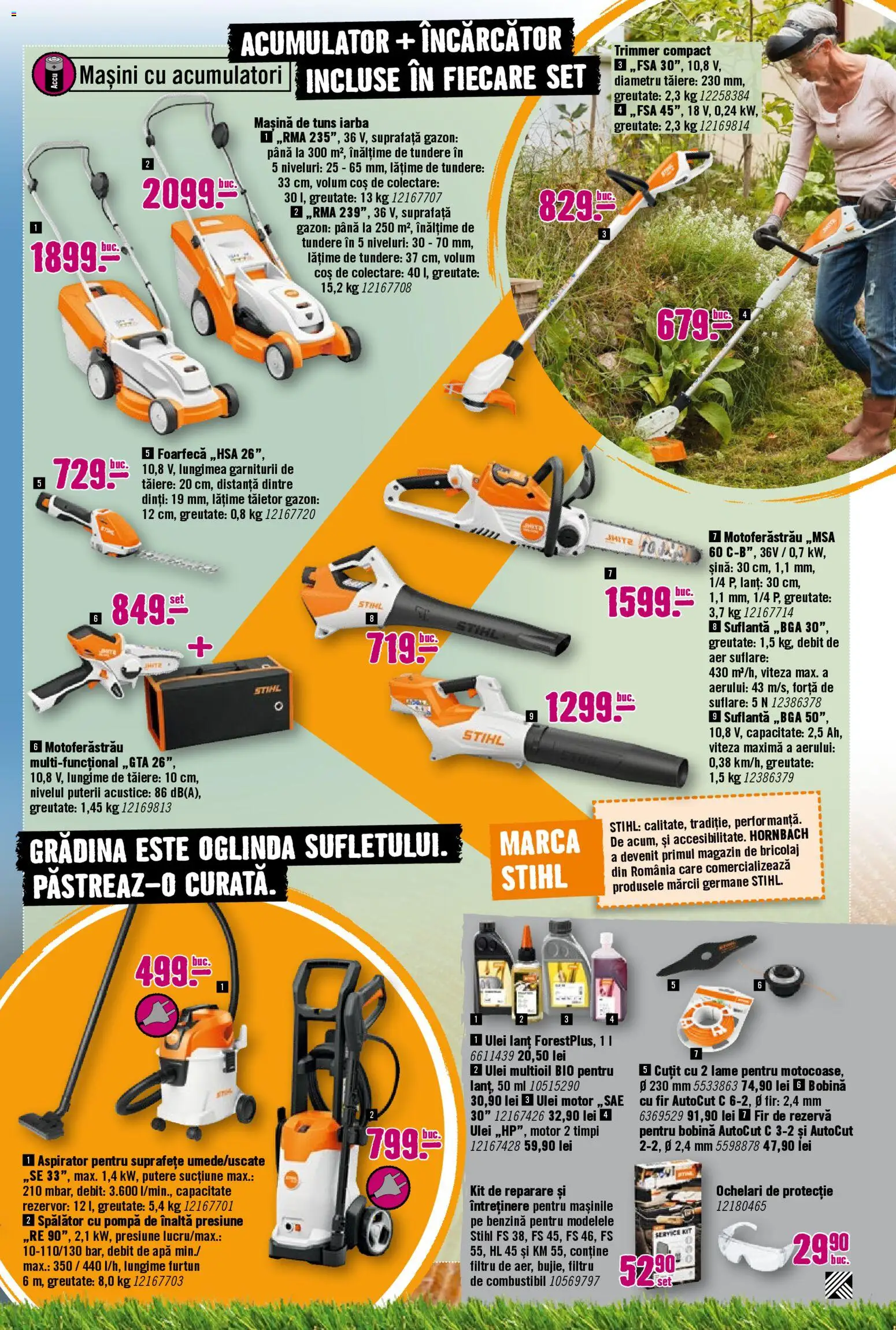 Noul catalog Hornbach – valabil de la 23.03.2026 | Pagină: 45 | Produse: Şerit ödül, Suflantă, Aspirator, Ulei