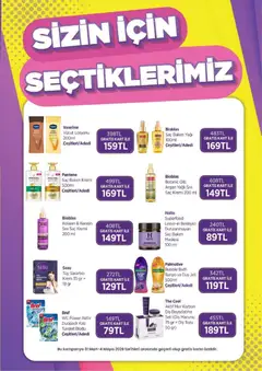 01.04.2026 tarihinden itibaren geçerli olan Gratis kataloğu önizlemesi | Sayfa: 9 | Ürünler: Tuvalet, Saç Kremi, Krem, Duş jeli