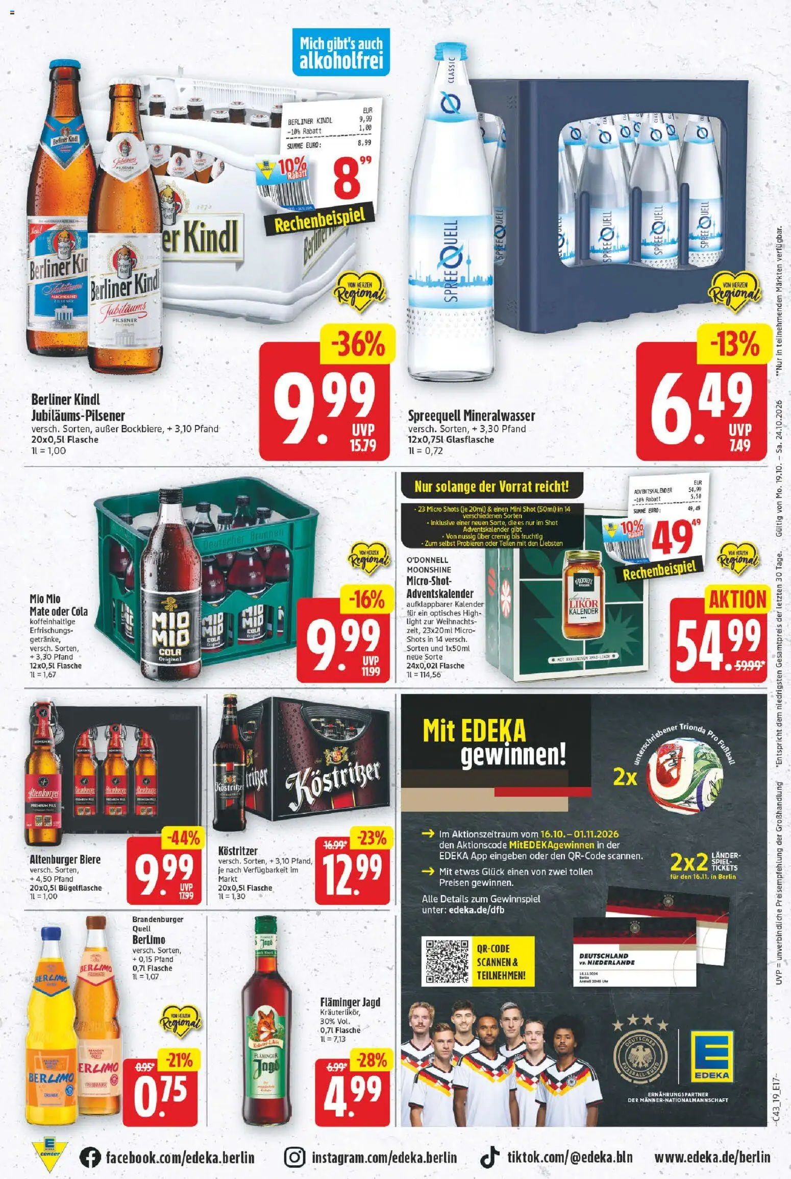 E center Prospekt – gültig ab 19.10.2026 | Seite: 21 | Produkte: Met, Kostritzer, Pils, Uhr