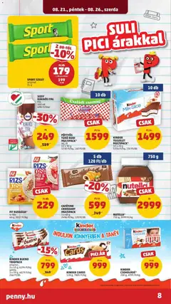 PÖTTYÖS TÜRŐ RUDI MULTIPACK*, tej, ét 10 x 30 g 5330 Ft/kg, 160 Ft/db - amely érvényes a következő dátumtól: 2026.08.21. | Oldal: 12