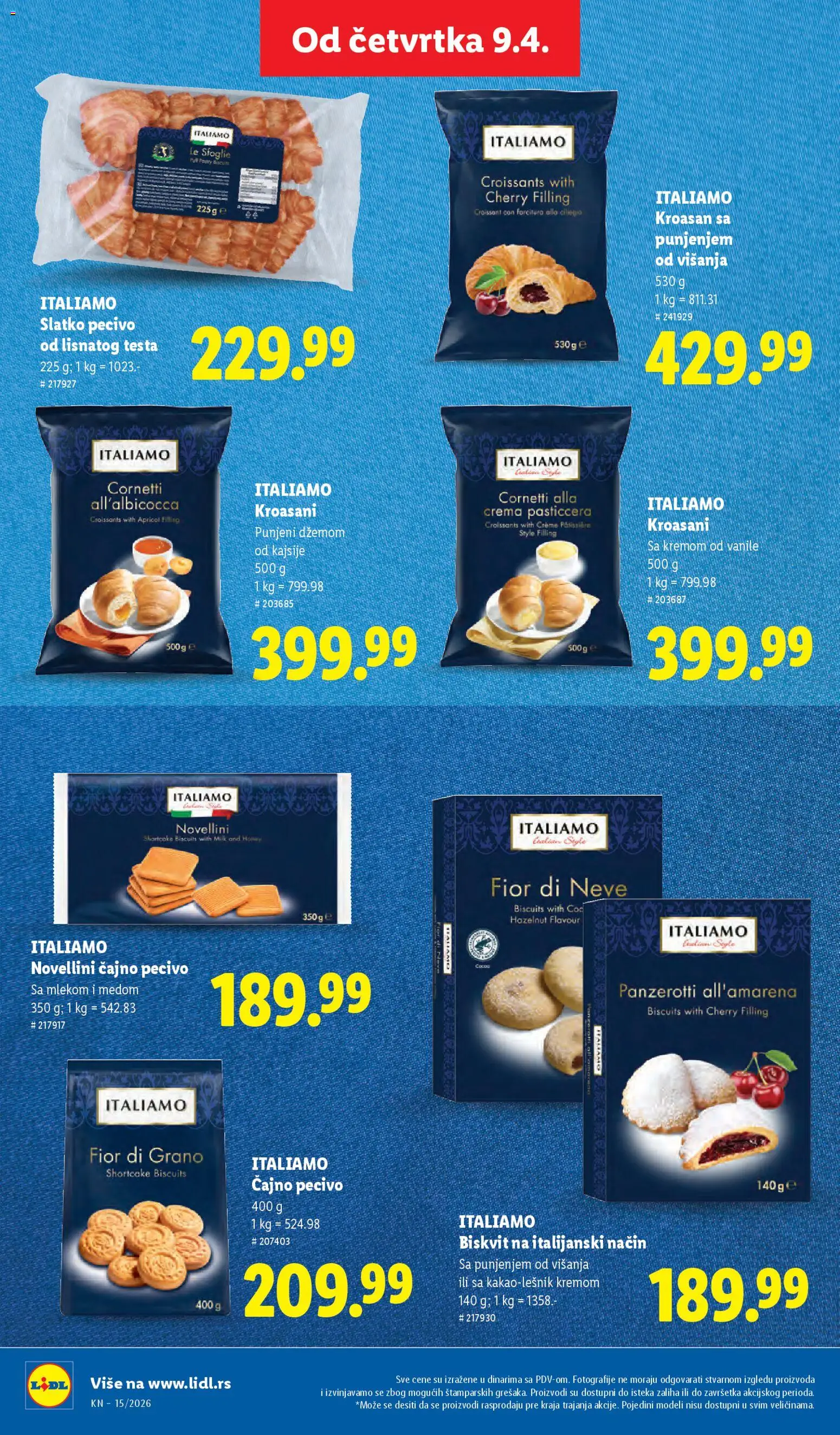 Lidl katalog - važi od 09.04.2026 | Strana: 64 | Proizvode: Kroasan, Pecivo, Kajsije