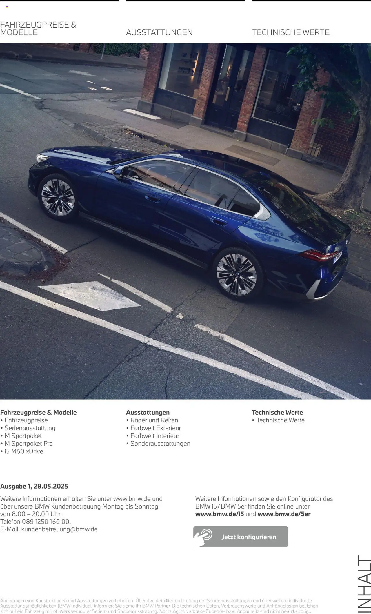 BMW 5 Limousine – gültig ab 01.07.2025 | Seite: 2 | Produkte: Telefon