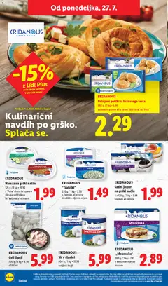 Lidl katalog akcije – veljaven od 23.07.2026 | Stran: 50 | Izdelki: Lignji, Namaz, Sir, Jogurt