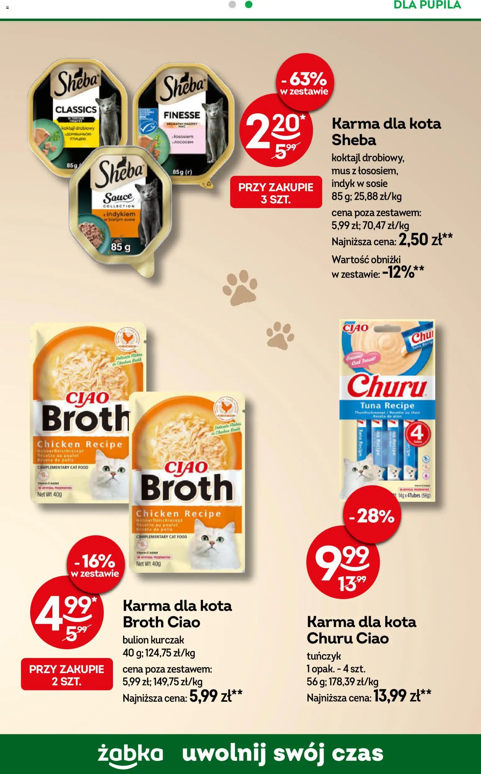 Żabka gazetka od 10.08.2026 | Strona: 89 | Produkty: Sheba, Tuńczyk, Koktajl, Karma dla kota