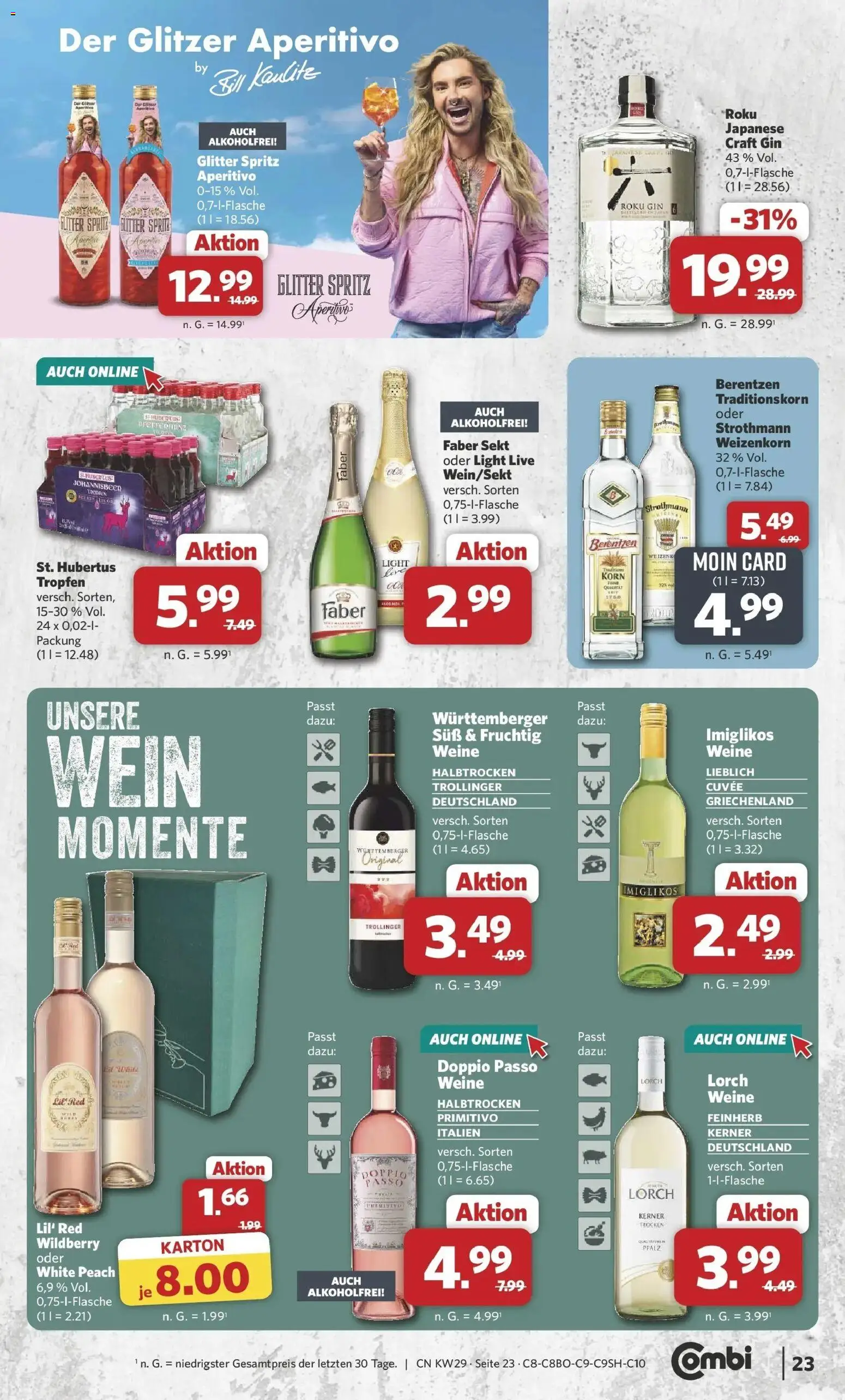 Combi Prospekt Altenbeken – gültig ab 13.07.2026 | Seite: 25 | Produkte: Doppio Passo, Wein, Gin, Berentzen