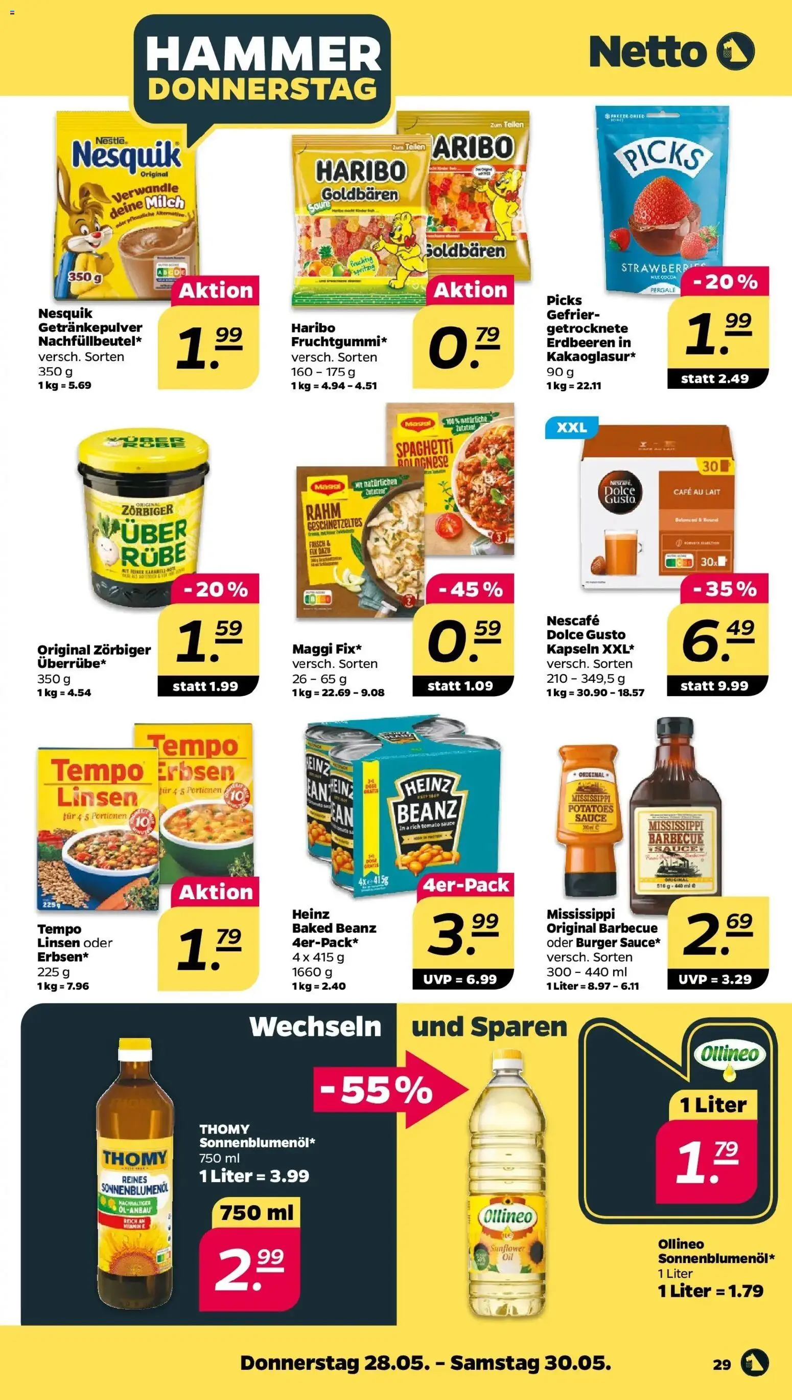 Netto - Netto APS : Wochenangebote ab 24.05.2026 → Angebote nächste Woche | Seite: 31 | Produkte: Maggi, Haribo, Tür, Tempo
