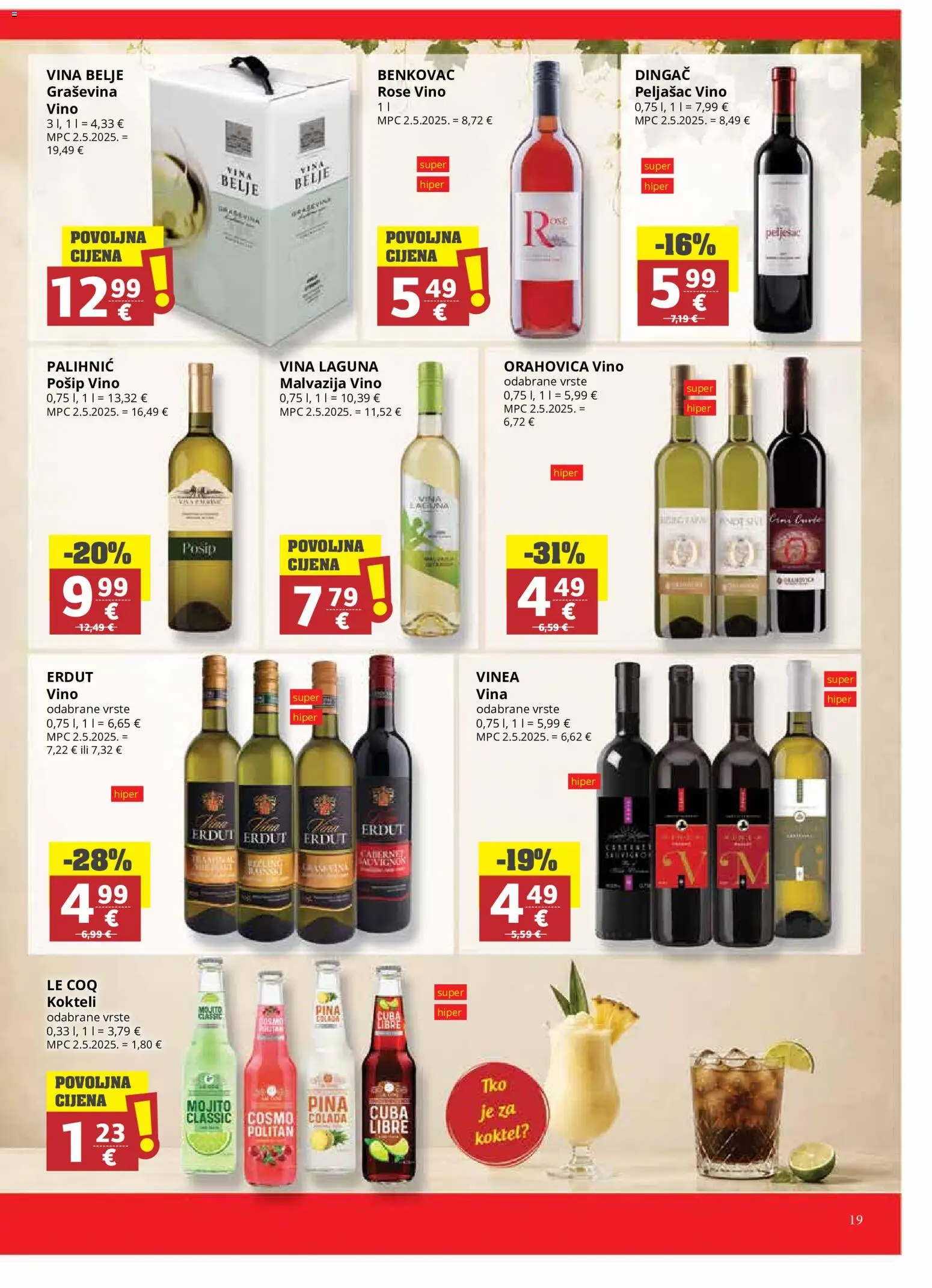 Ribola katalog | vrijedi od 19.08.2026 | Stranica: 19 | Proizvodi: Kokteli, Vino, Rose vino