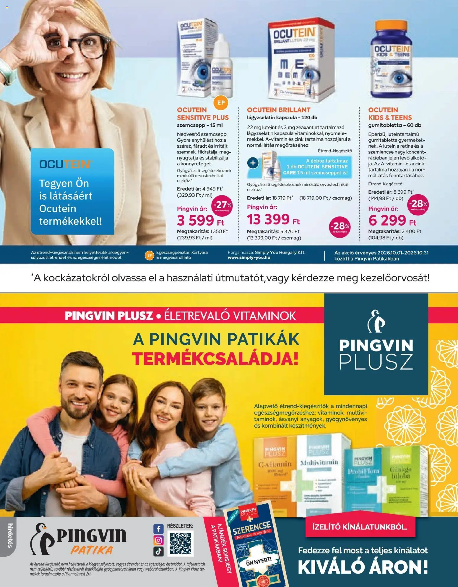Pingvin Patika akciós ujság - amely érvényes a következő dátumtól: 2026.10.01. | Oldal: 26 | Termékek: Kapszula, Ginkgo biloba, Felső, Doboz