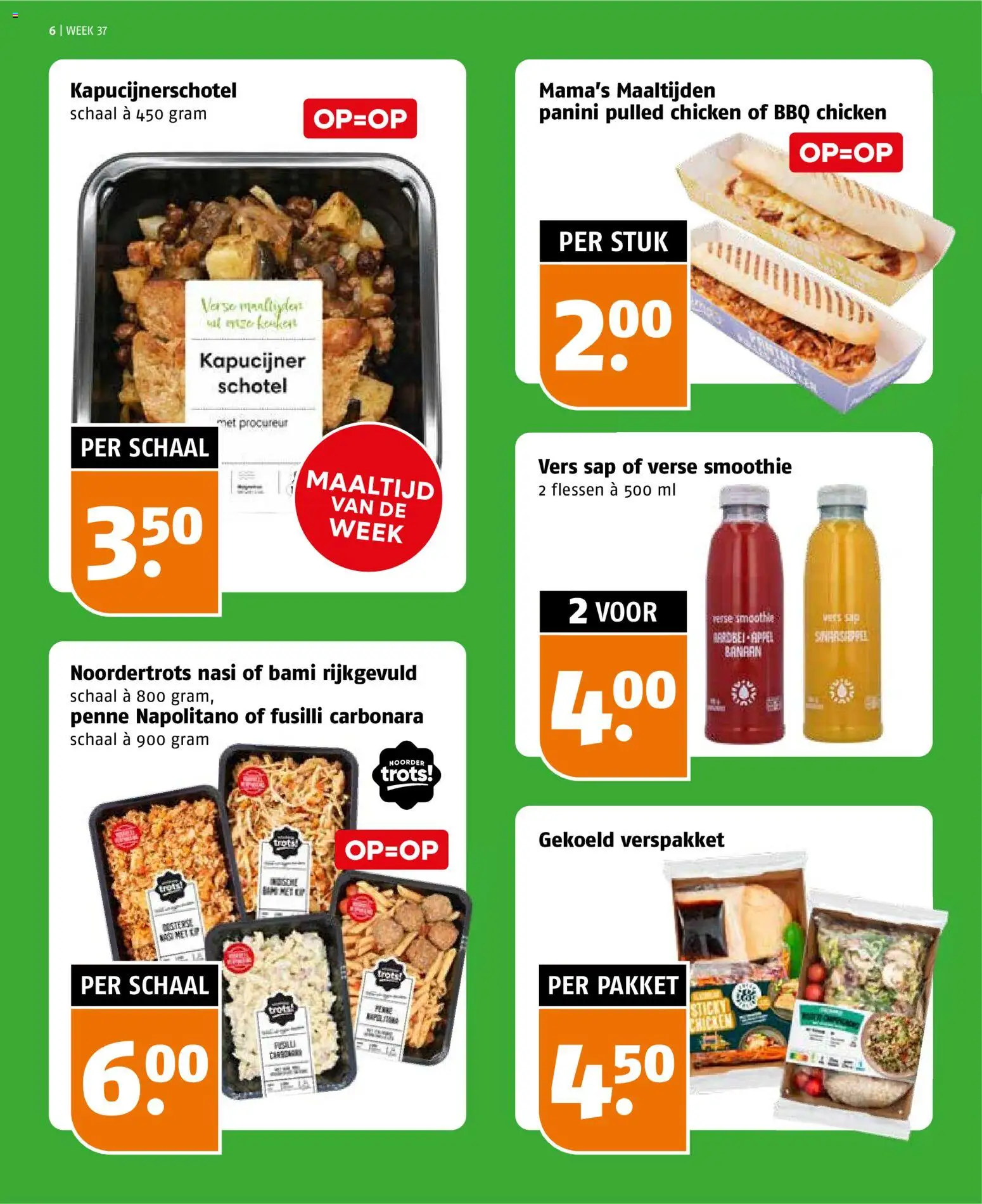 {H1} | Pagina: 6 | Producten: Schaal, Pulled chicken, Banaan, Aardbei